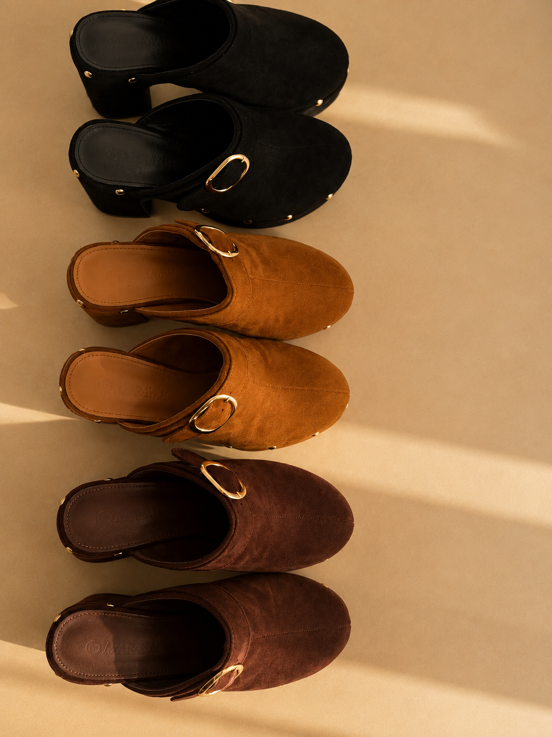 Title: WALKING – Studded Platform Clog Mule