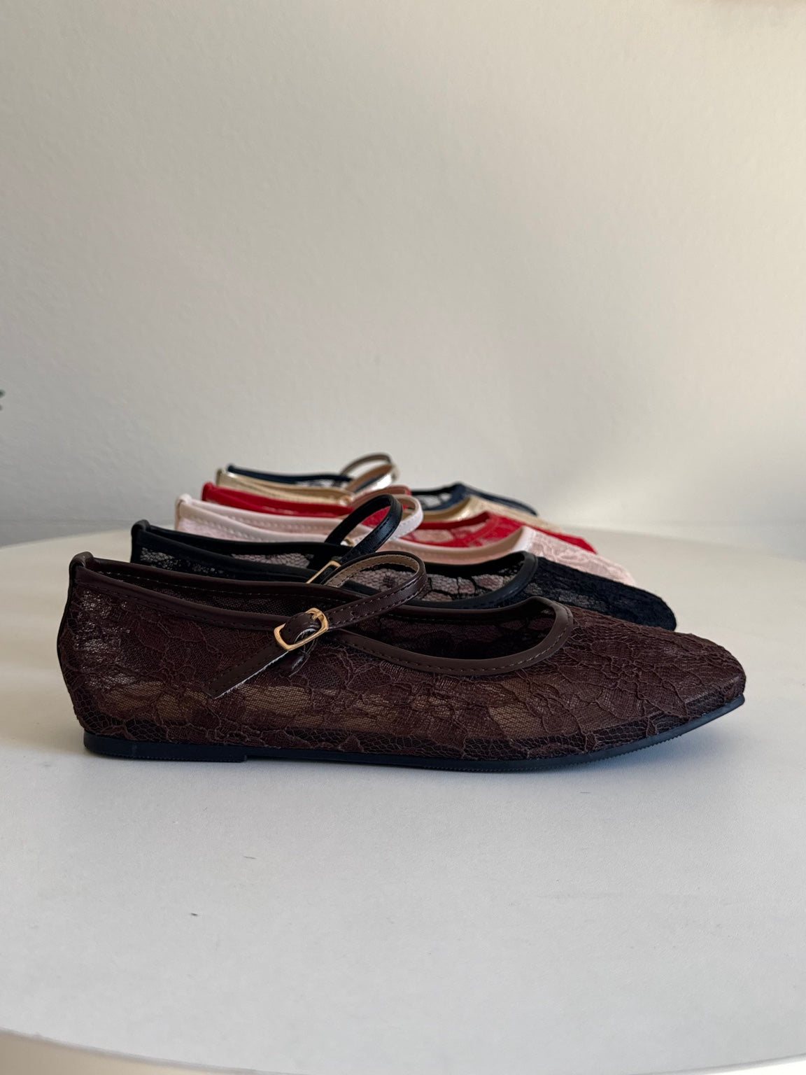 FRIXIE | Sheer Lace MaryJane Ballet Flat