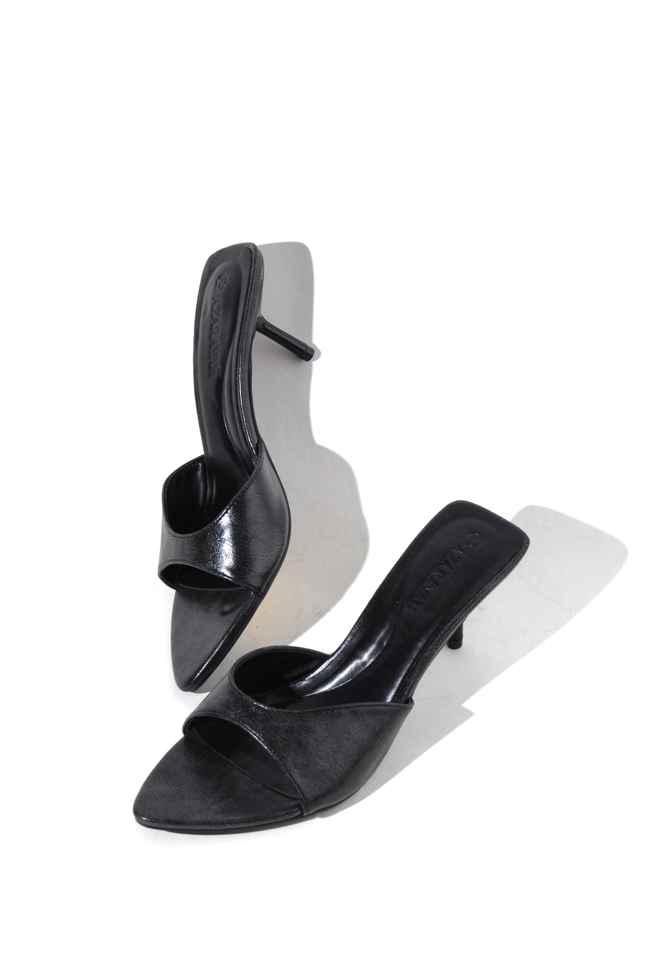 Jawbreaker | Distress PU Mule Slip on Pointy Toe