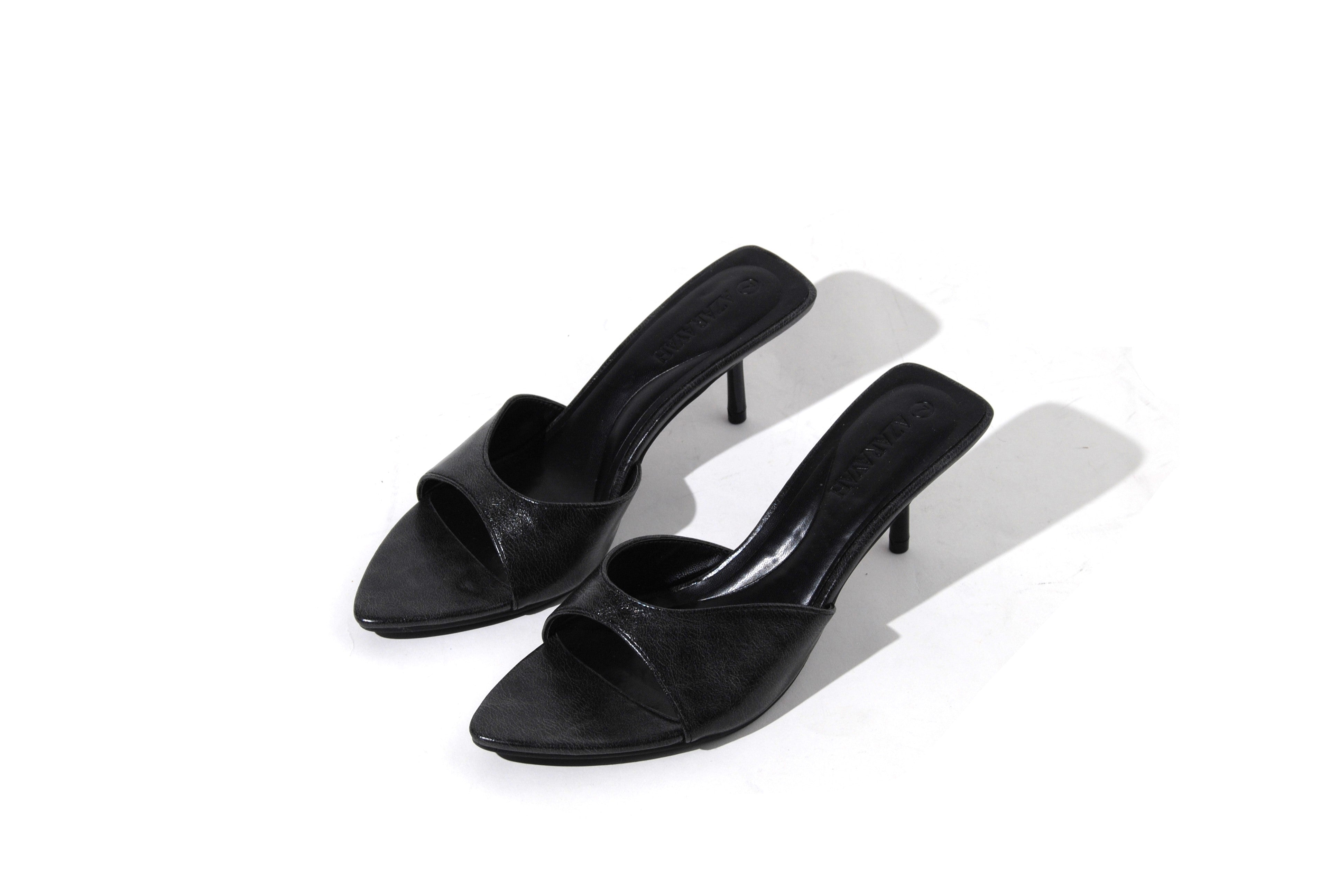 Jawbreaker | Distress PU Mule Slip on Pointy Toe