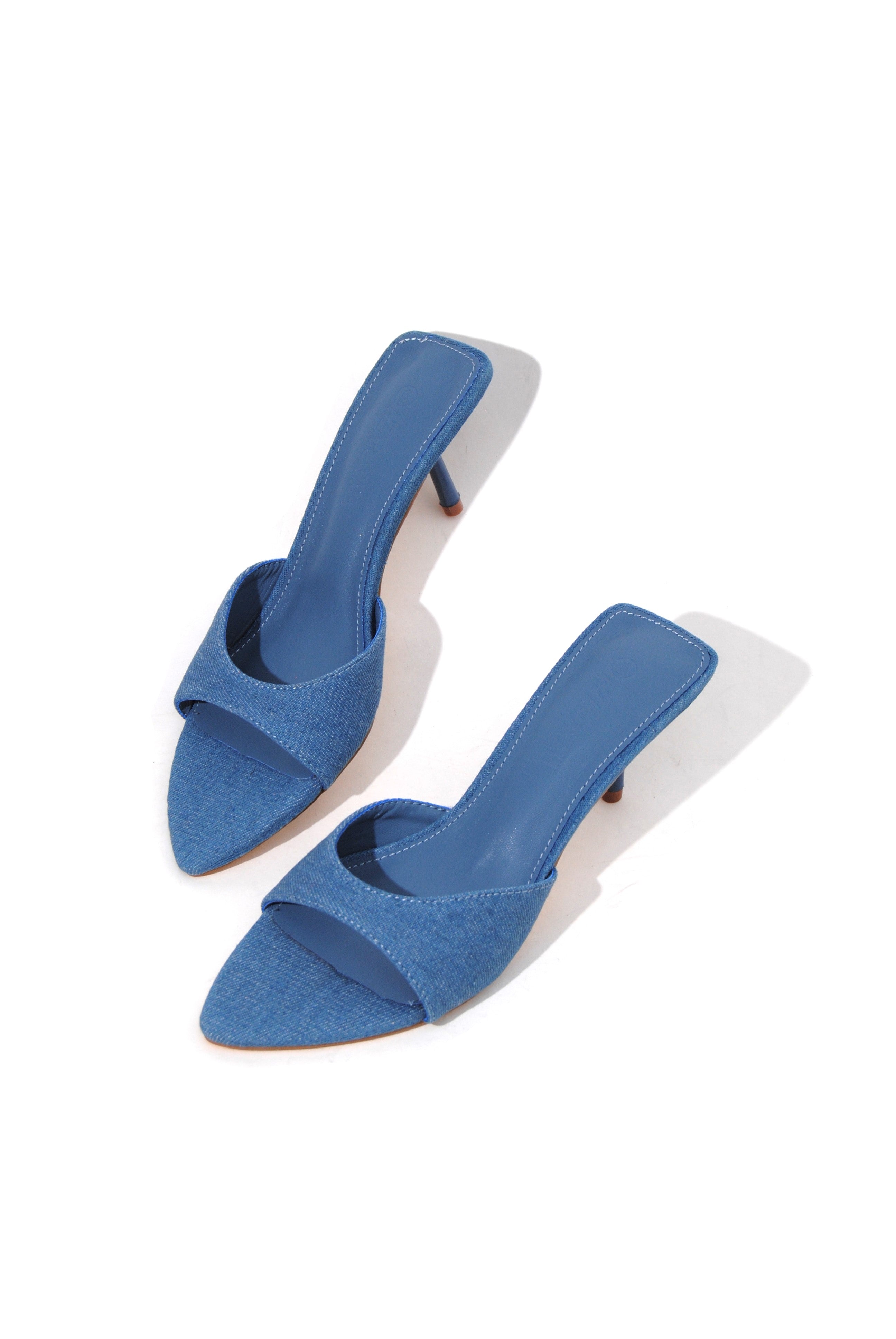 JAWBREAKER Women Slip On Pointed-Toe Kitten Kitty Heel Mule