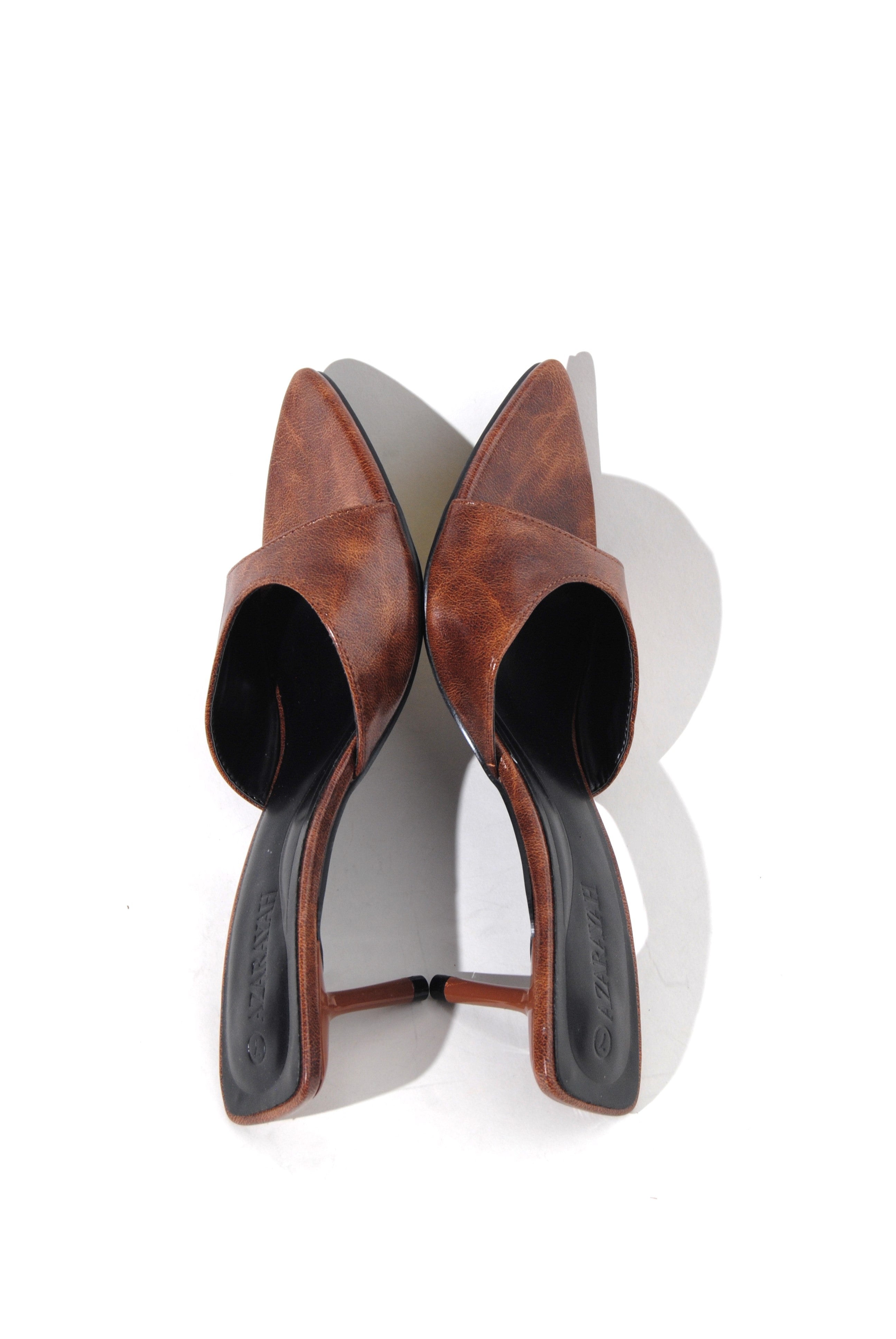 Jawbreaker | Distress PU Mule Slip on Pointy Toe