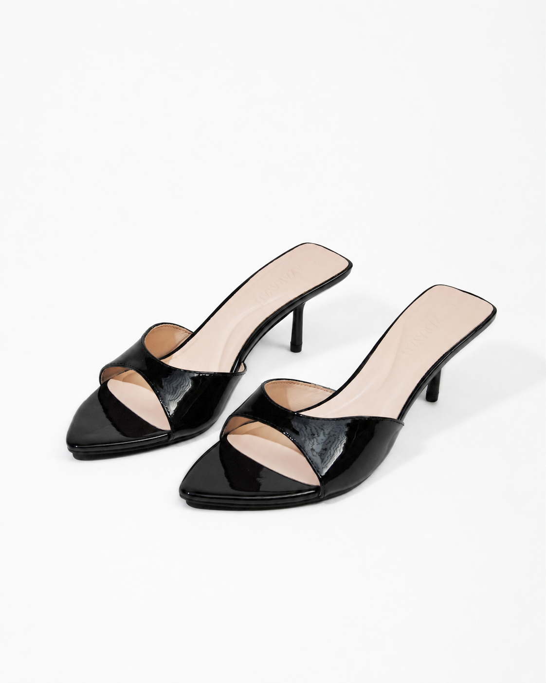 Jawbreaker | Patent Open Toe Stiletto Mule