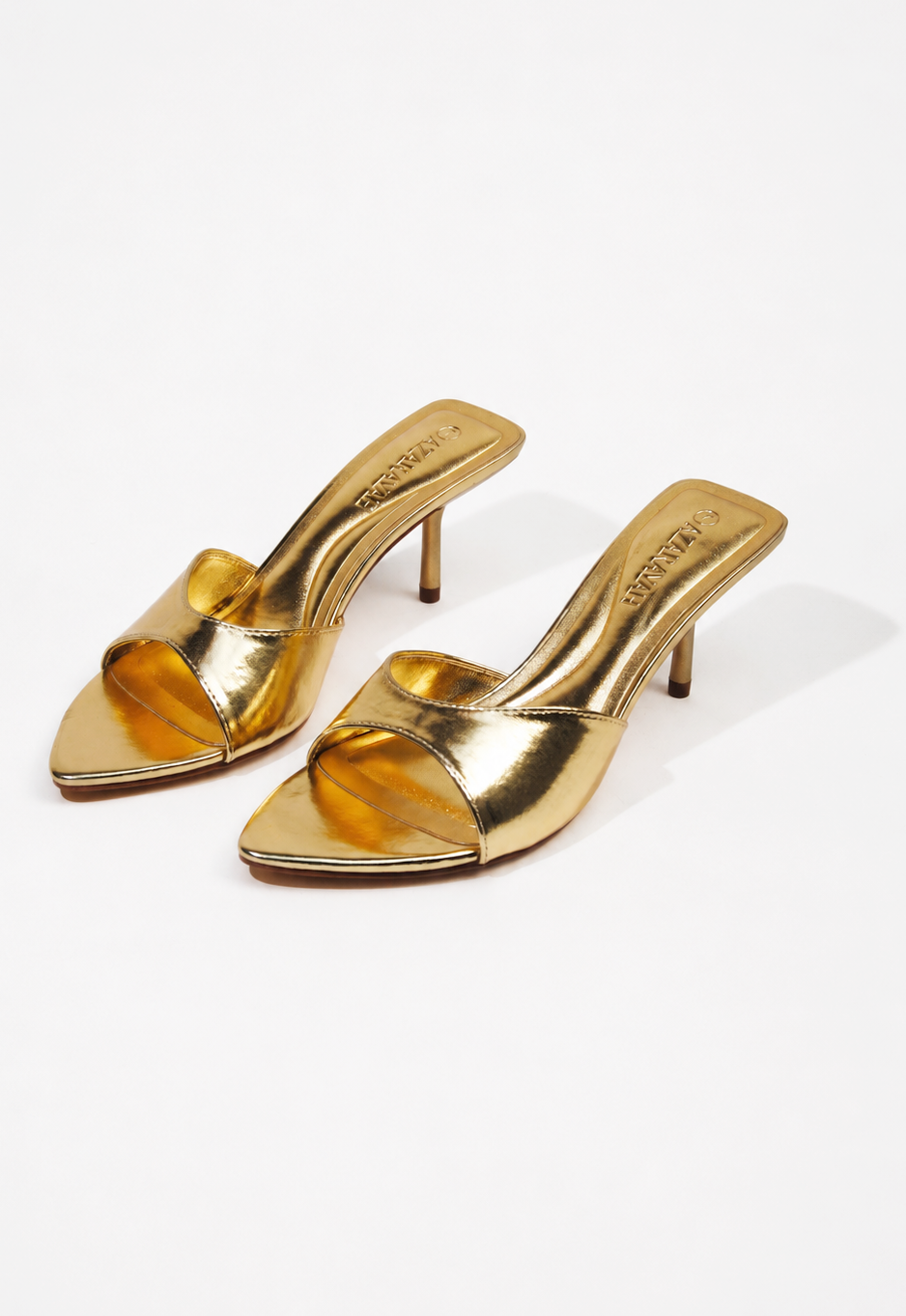 Jawbreaker | Patent Open Toe Stiletto Mule