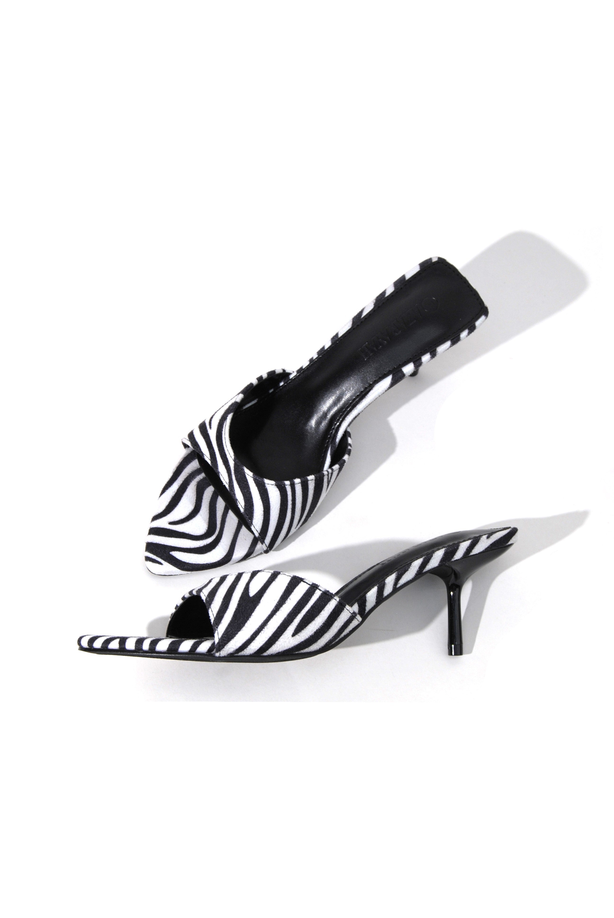 Jawbreaker | Women Slip On Pointed-Toe Kitten Kitty Heel Mule