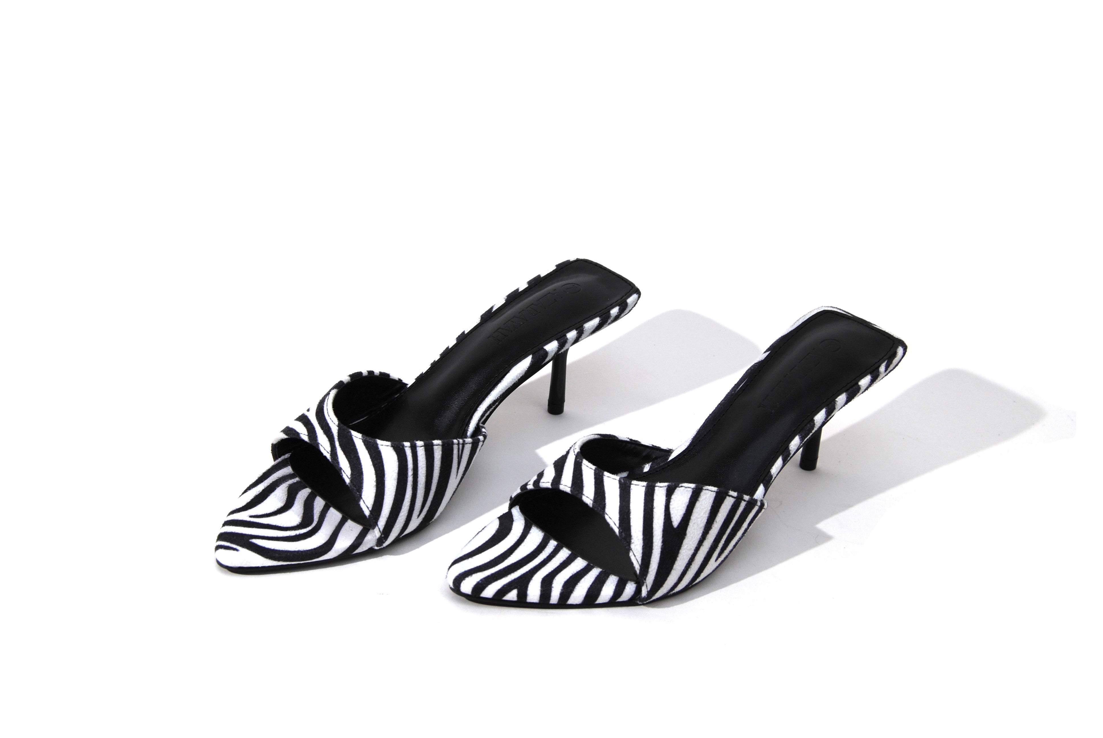 Jawbreaker | Women Slip On Pointed-Toe Kitten Kitty Heel Mule