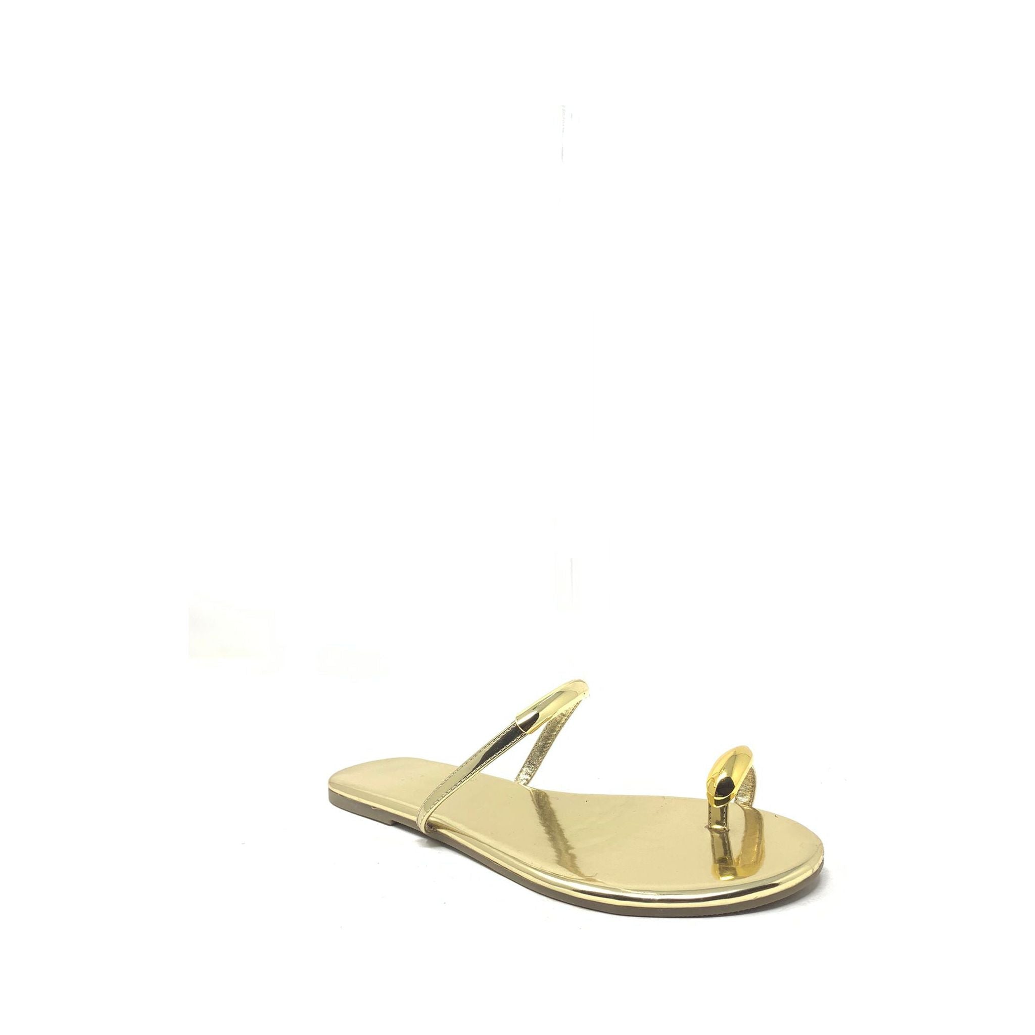 Made Of - Women Metallic Gold Embellished Peep Toe Sandal