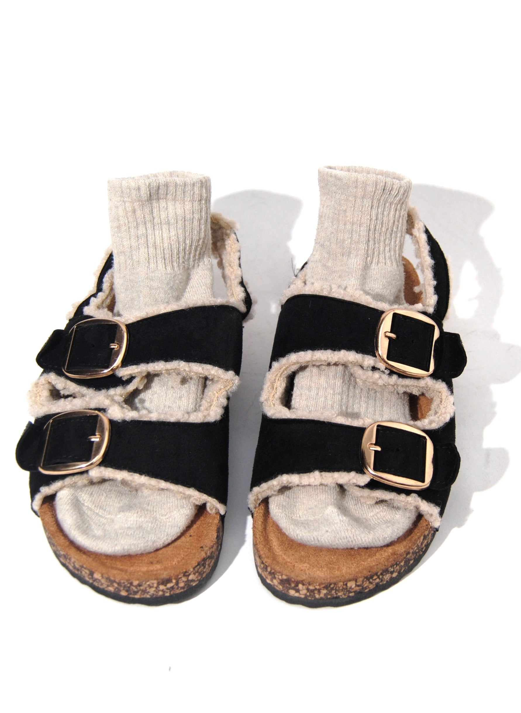 Maples | Teddy Fur Sling Back Sandal – AZARAYAH