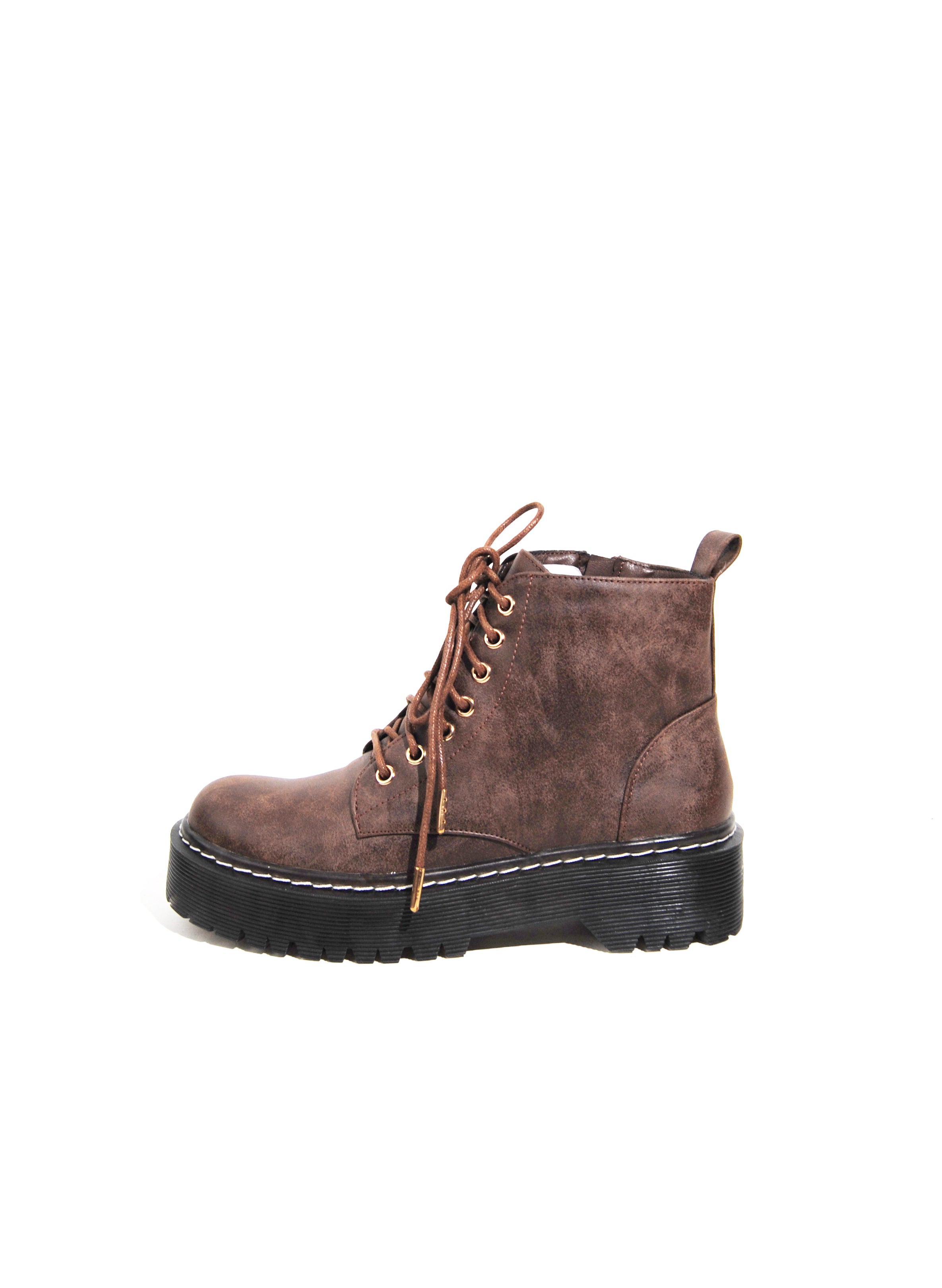 Chelsea Rubber Women Lug Sole Combat Biker Boots