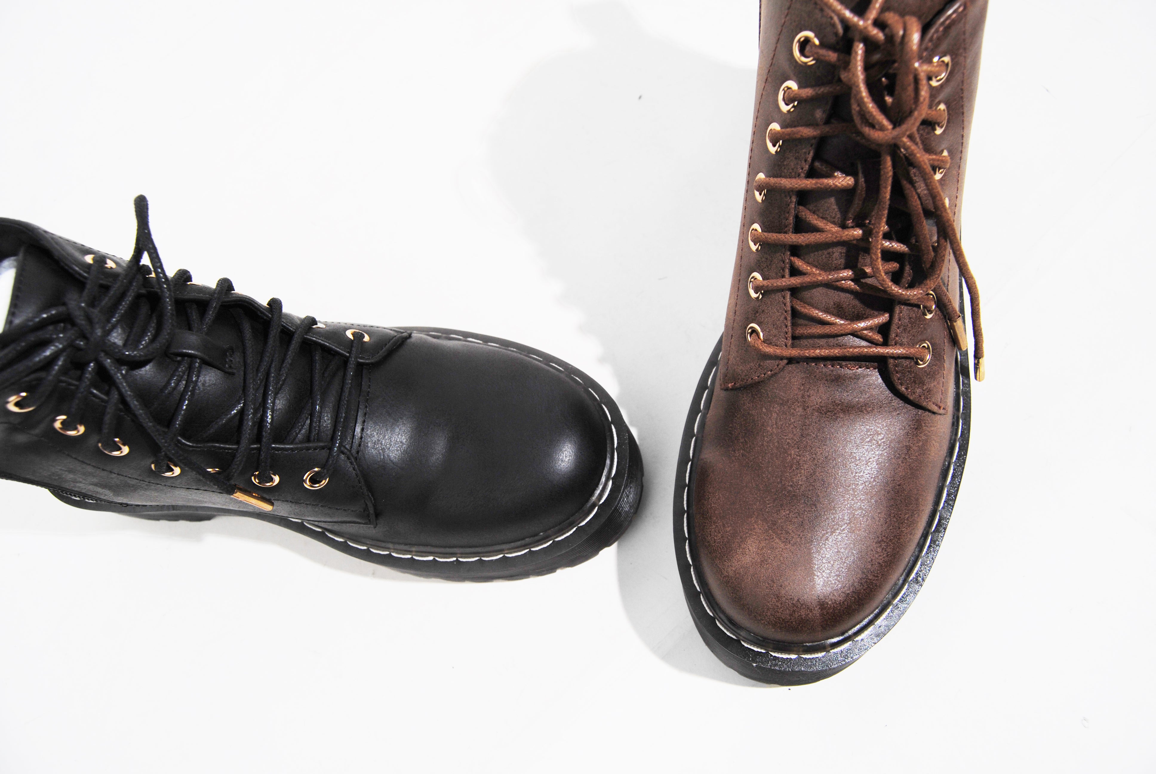 Chelsea Rubber Women Lug Sole Combat Biker Boots