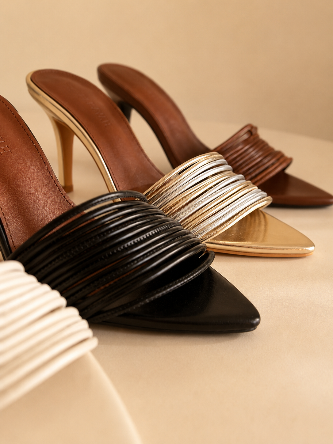 DELIGHT | Multi Strap Stiletto Mule Sandal