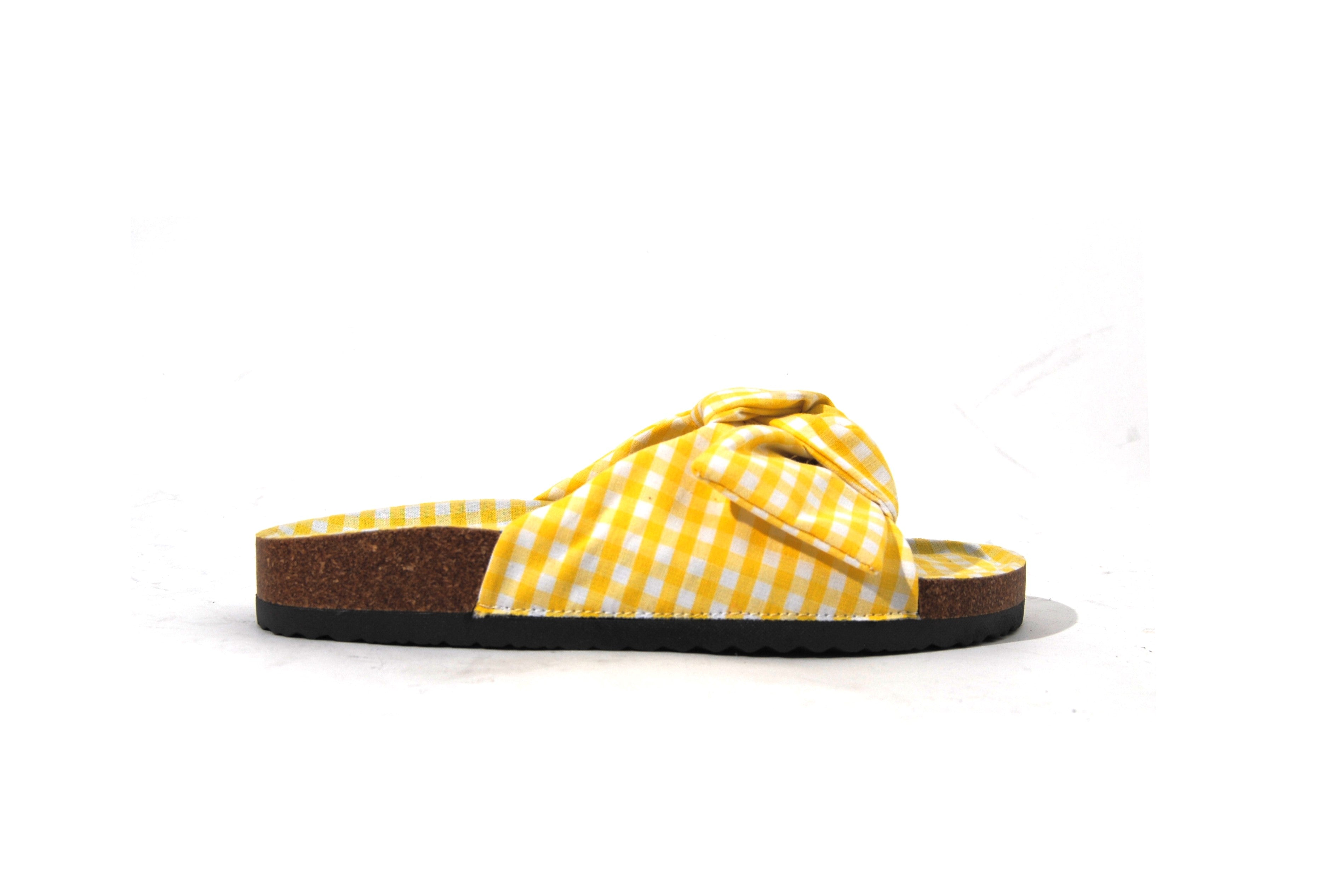 Picnic | Gingham Bow Slide Flat Slip-On Summer Sandal