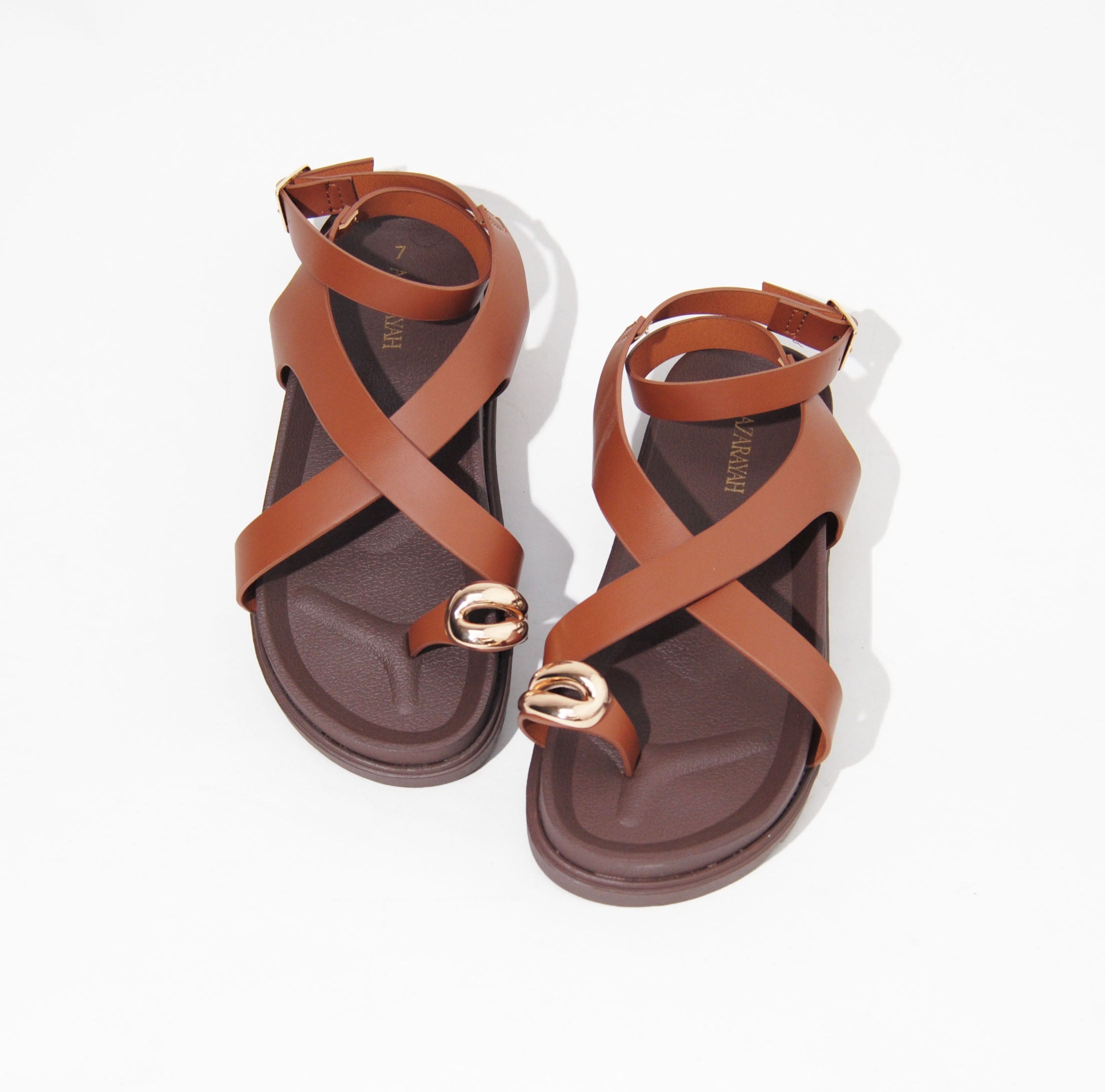 Promise | Ankle Strap with Gold pendant toe Ring