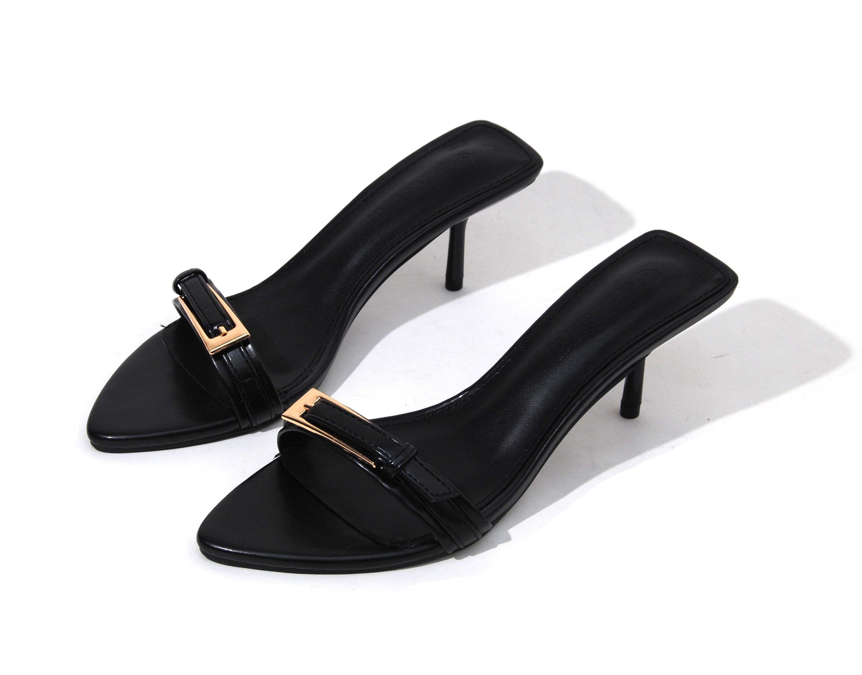 Saturn | Buckle Slip On Kitty Heel