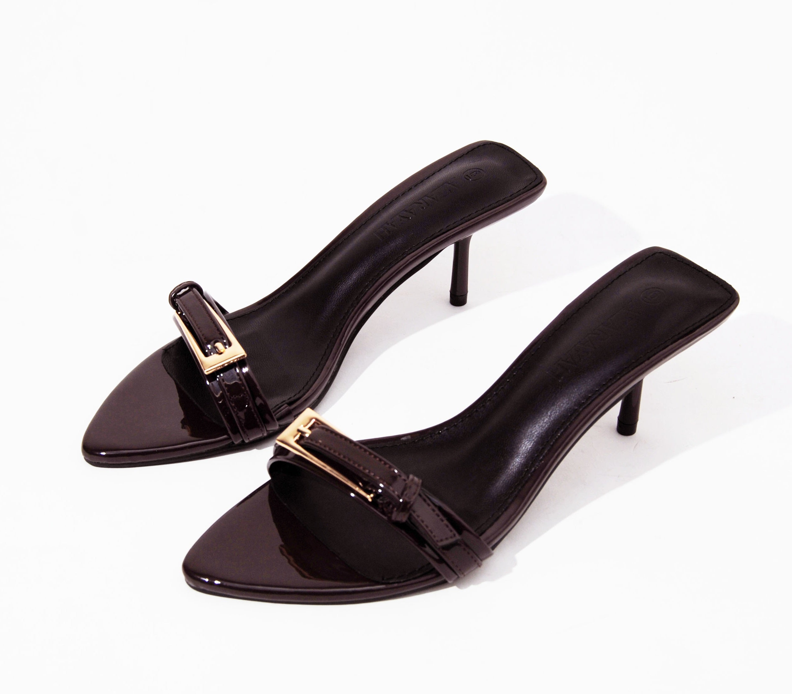 Saturn | Buckle Slip On Kitty Heel