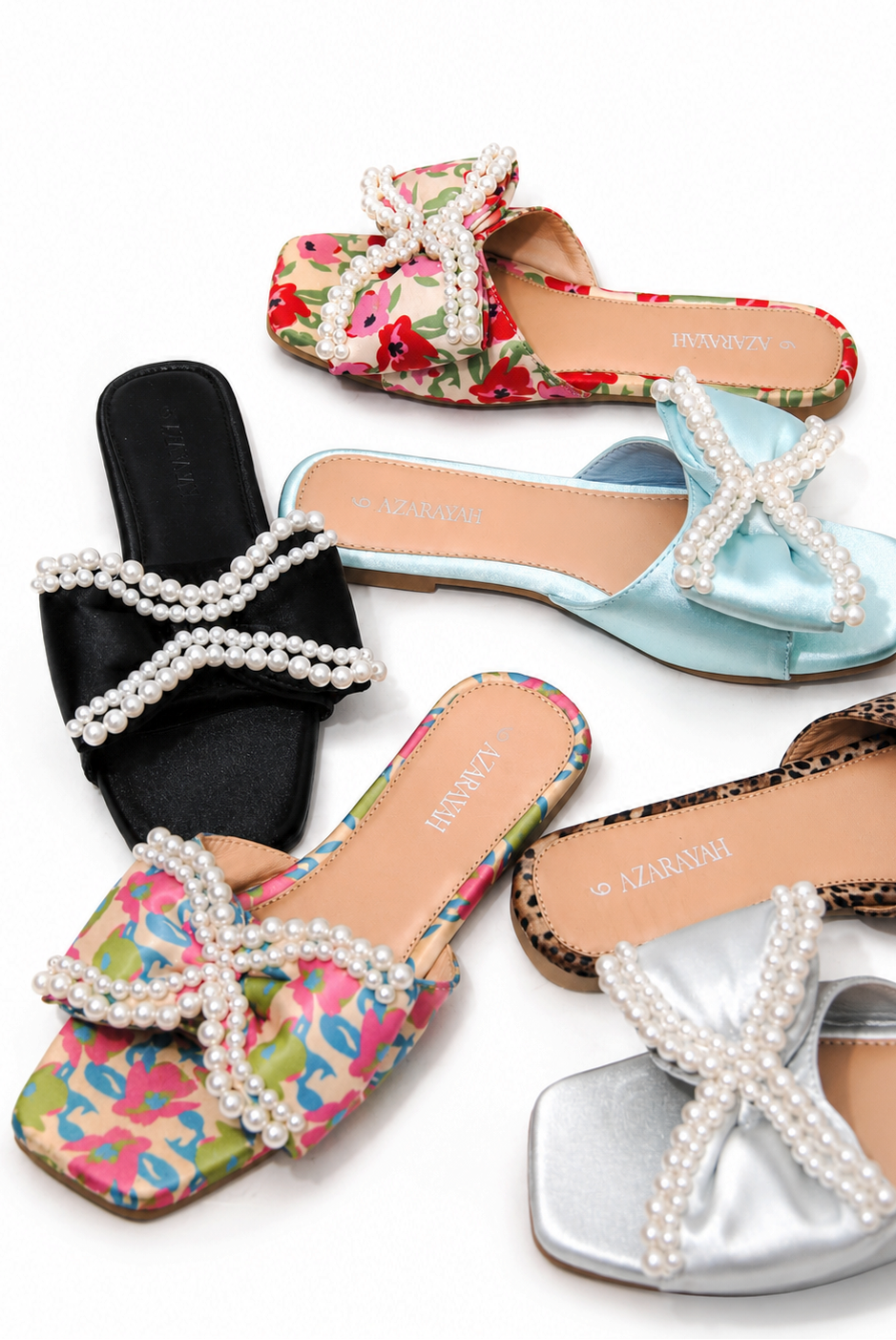 SIERRA | Pearl Satin Bow Sandal