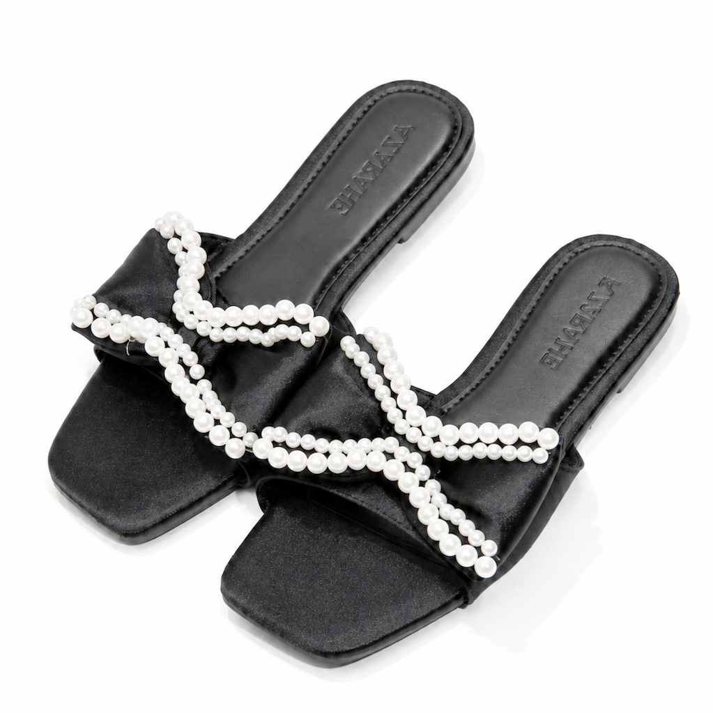 Sierra| Pearl Satin Bow Sandal