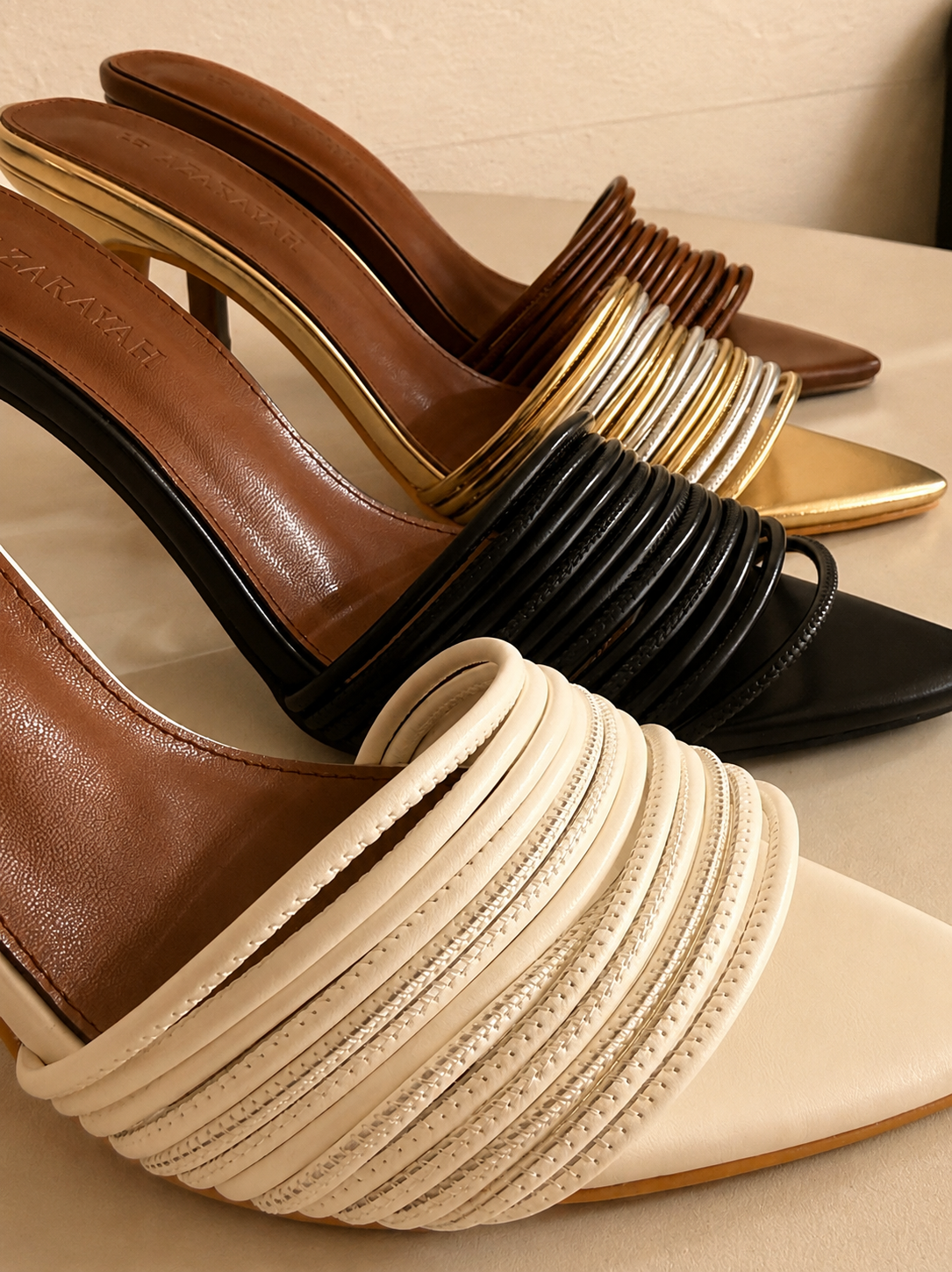 DELIGHT | Multi Strap Stiletto Mule Sandal