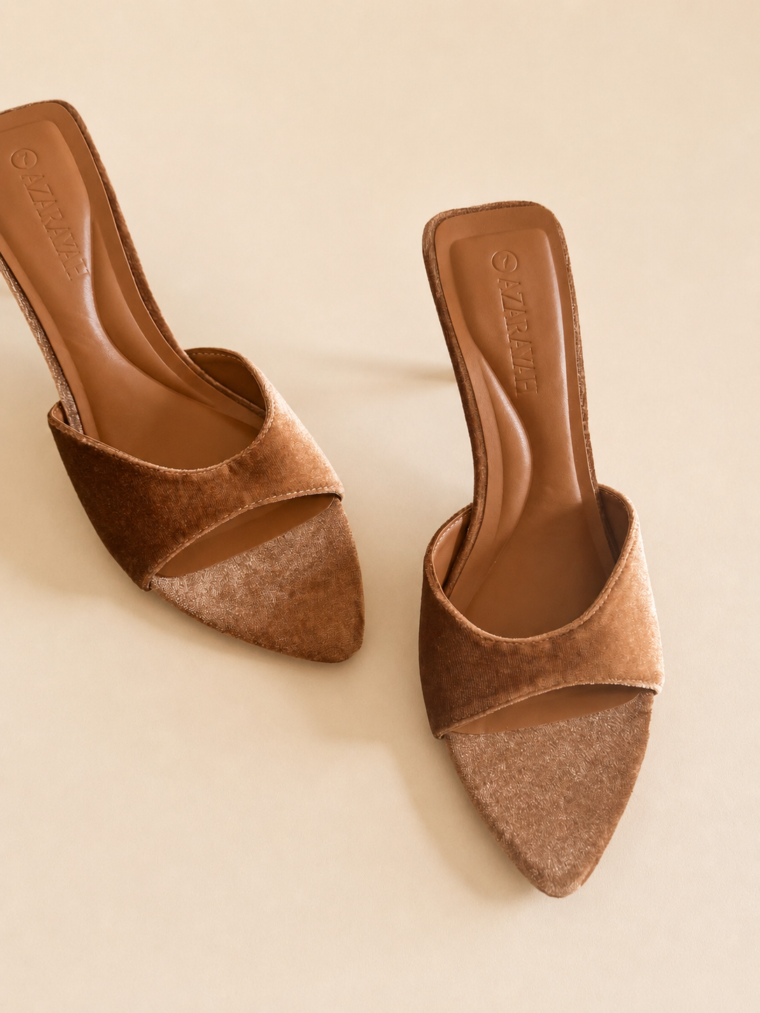 JAWBREAKER | Velvet Pointed Toe Kitten Heel Mule