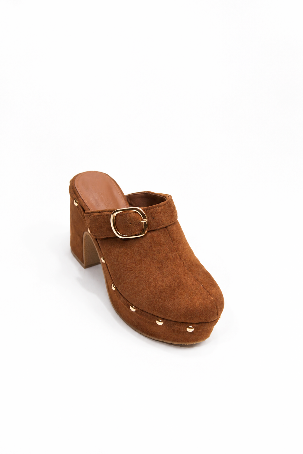 Title: WALKING – Studded Platform Clog Mule