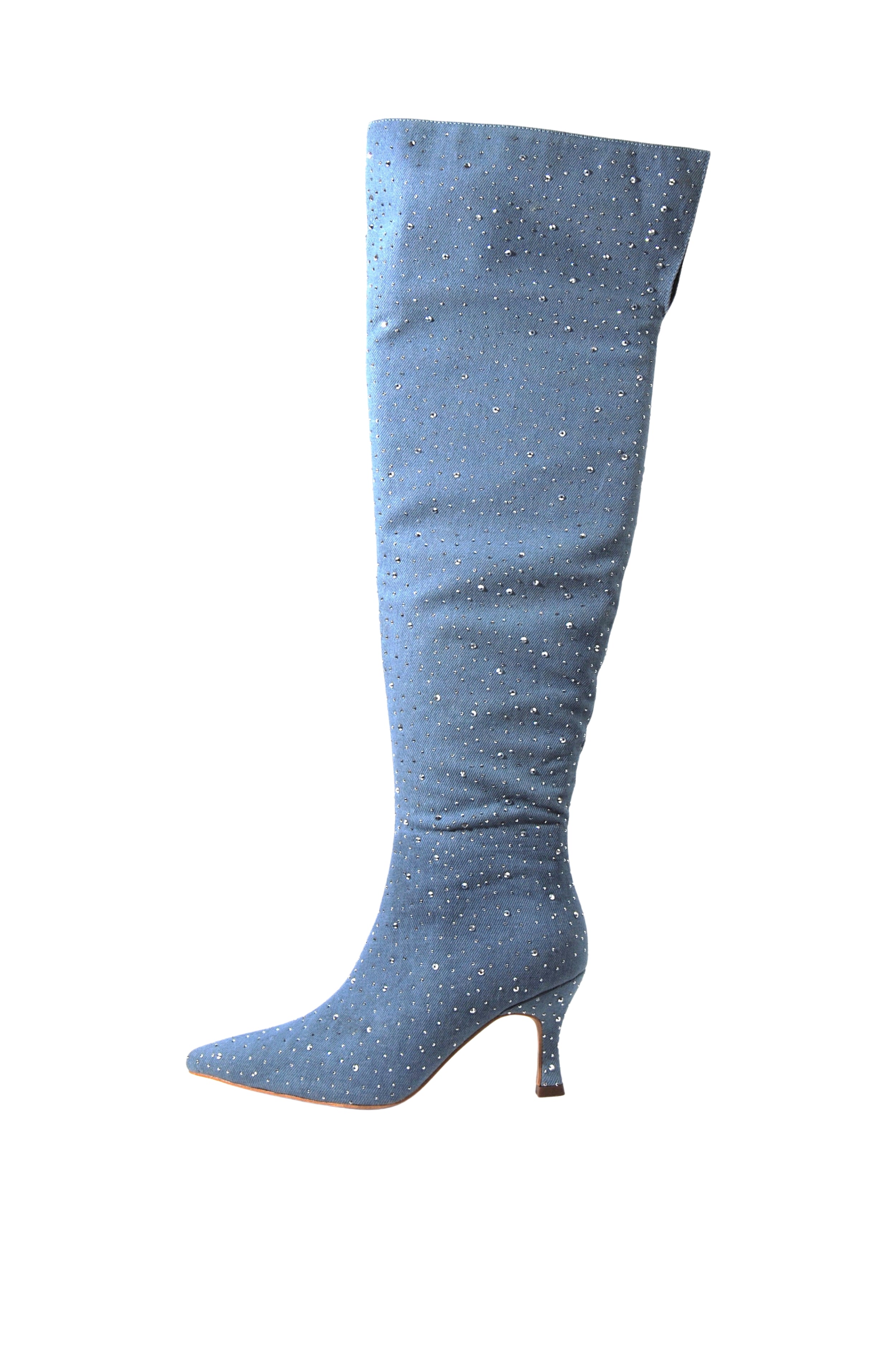 Brillante Rhinestone Over-the-Knee Boot