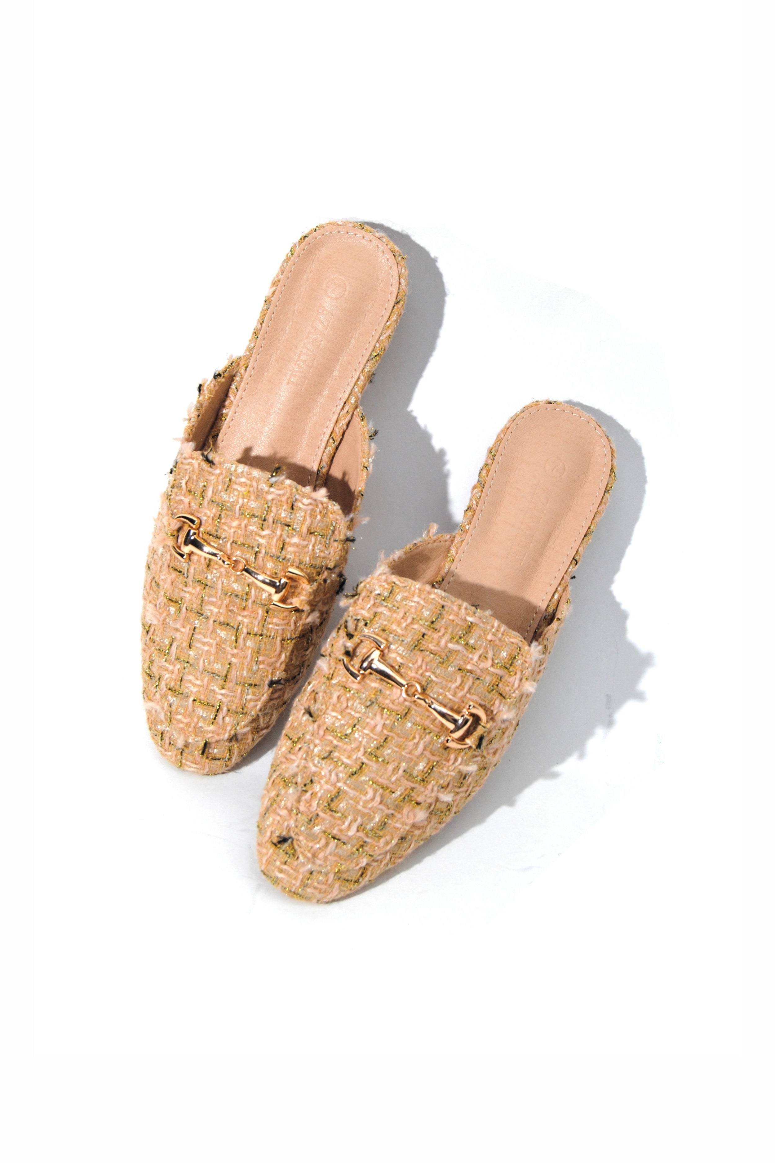 Makai Tweed Slip On Flat Mule