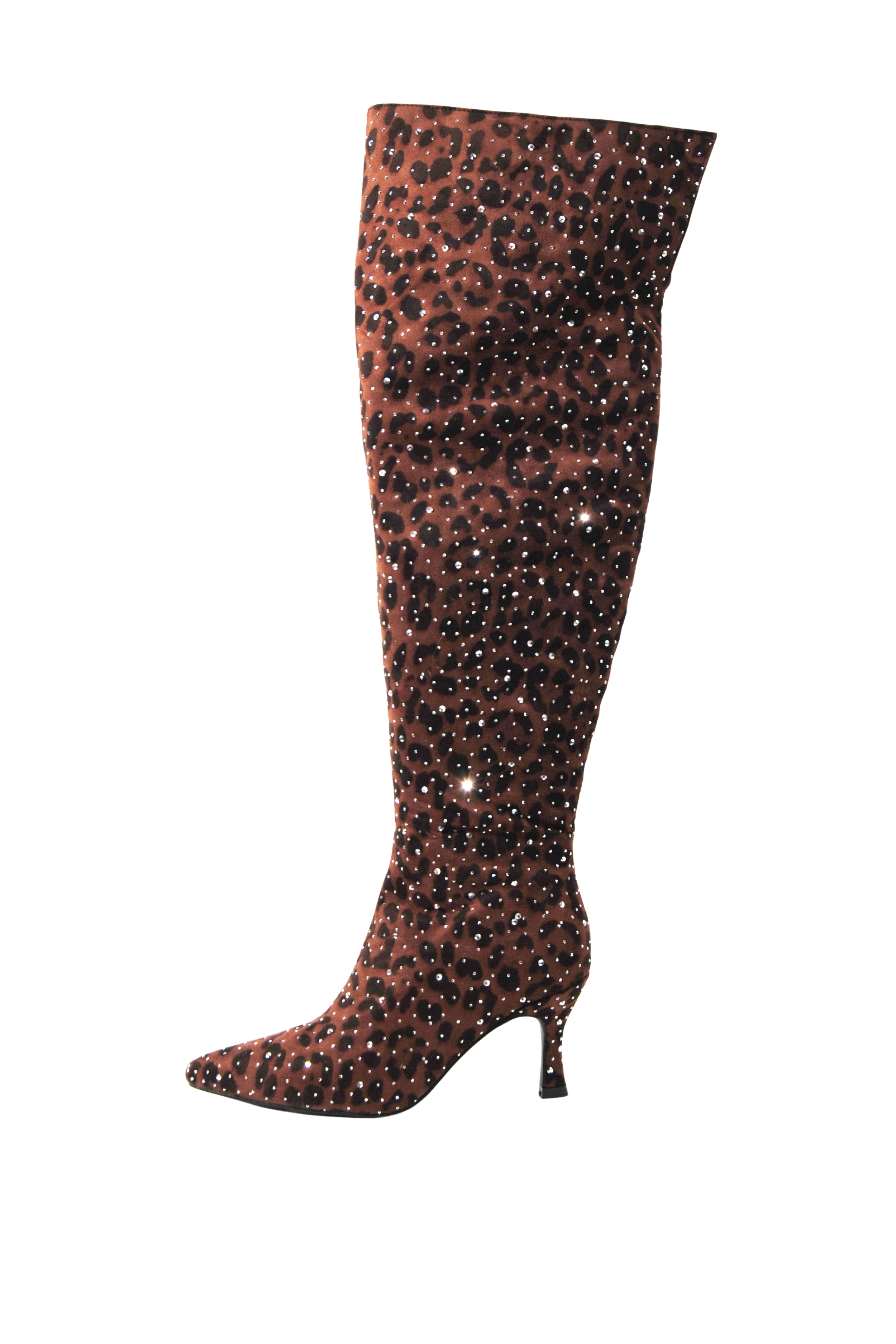 Brillante Rhinestone Over-the-Knee Boot
