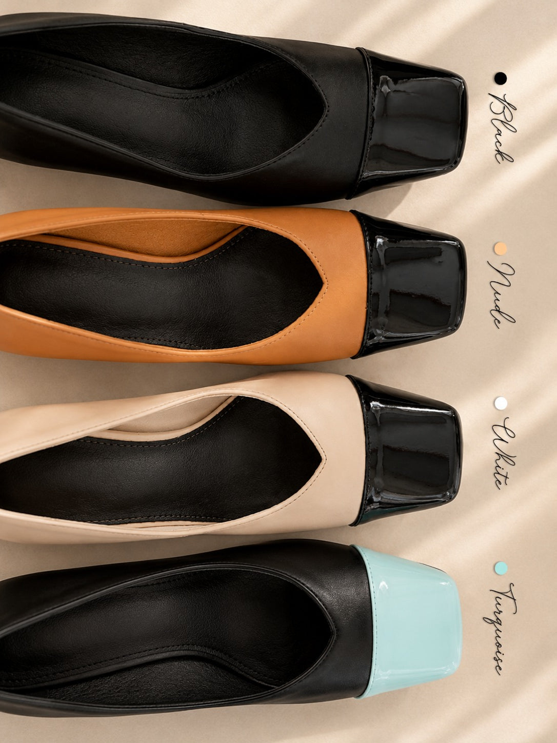 MEET UP - Cap Toe Block Heel Pump