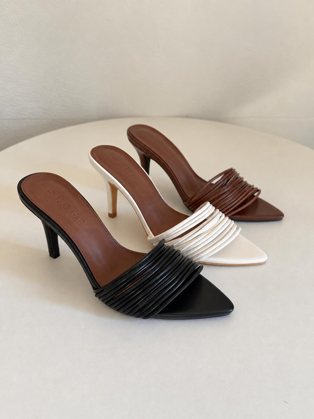 Delight | Multi-Strap Pointed Toe Mule Heel