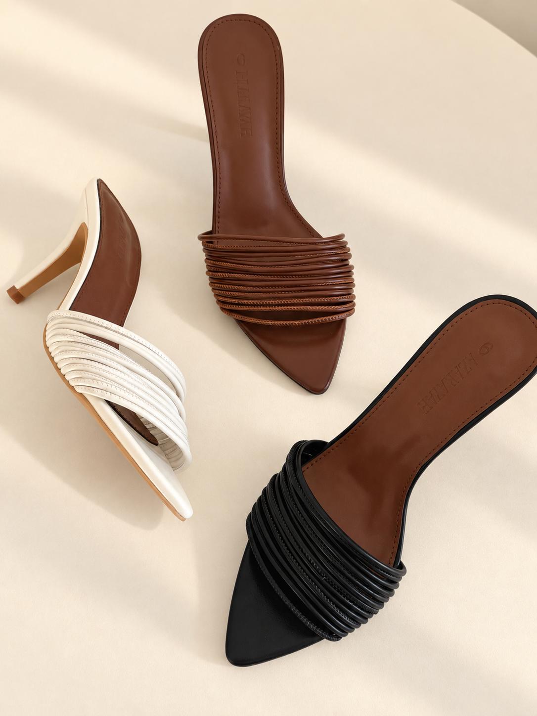 Delight | Multi-Strap Pointed Toe Mule Heel