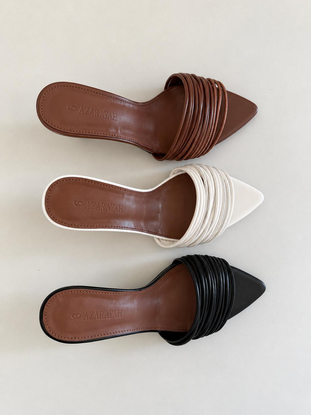 Delight | Multi-Strap Pointed Toe Mule Heel