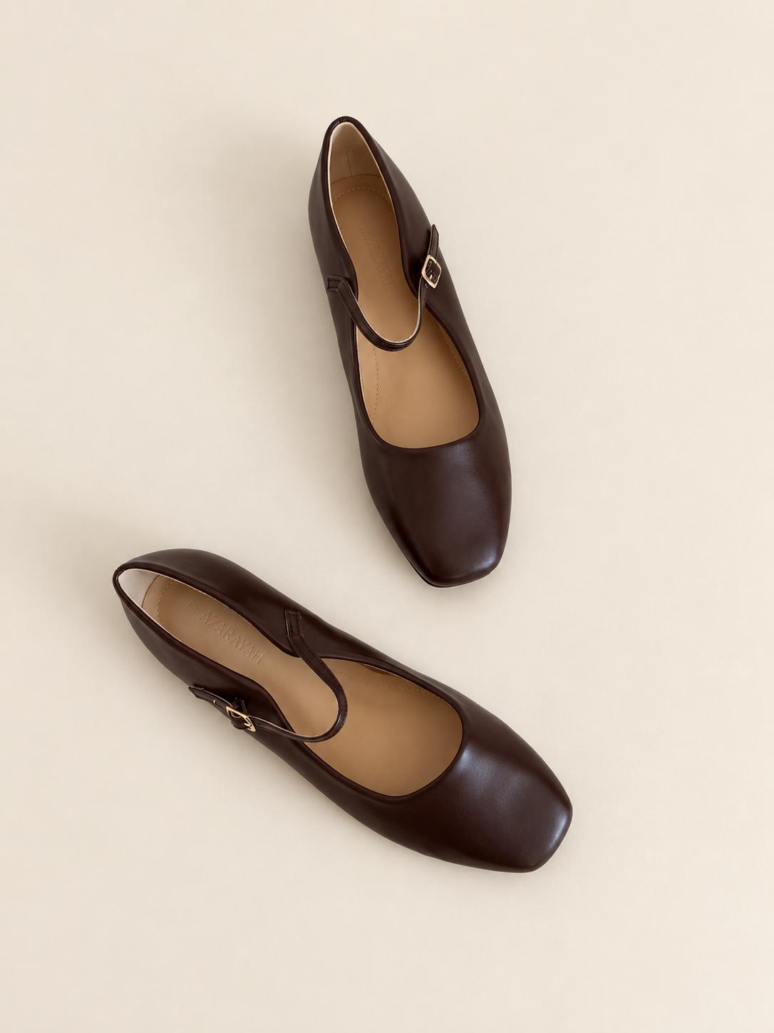 Another Life | PU Almond Maryjane Toe Flat