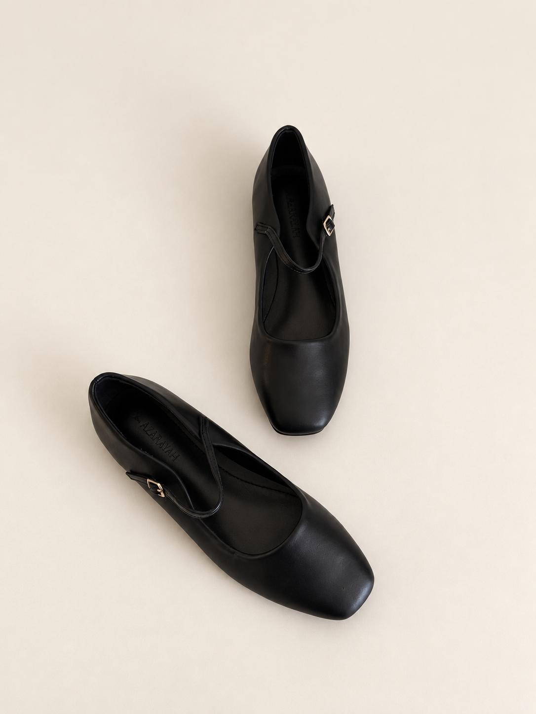 Another Life | PU Almond Maryjane Toe Flat