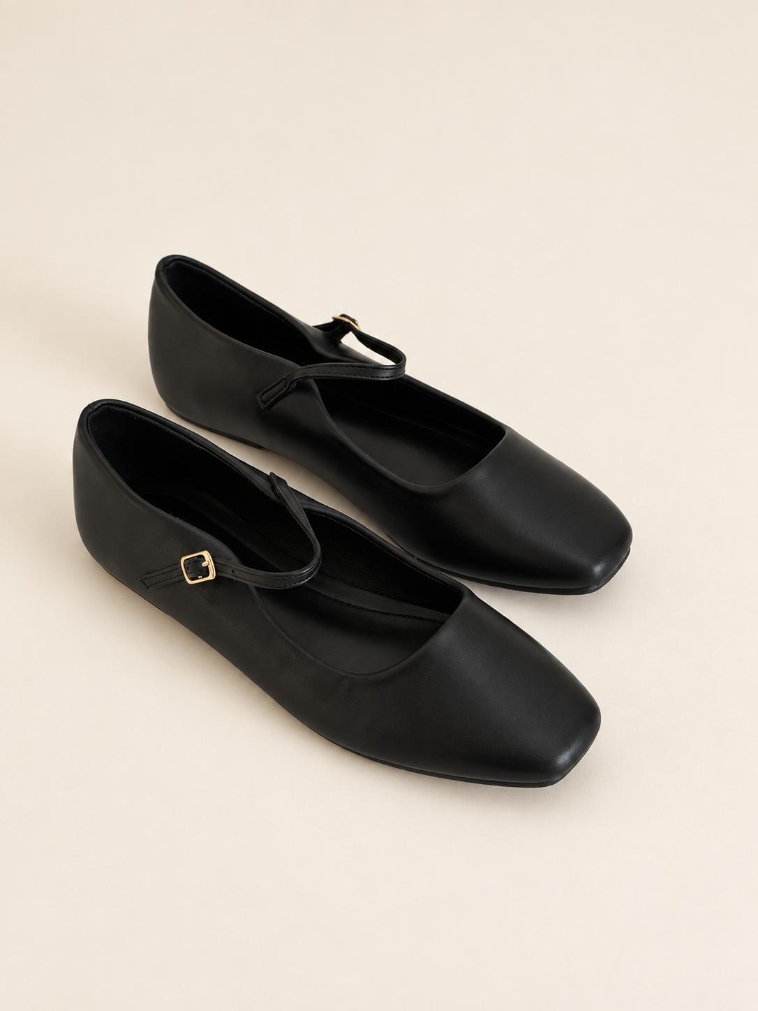 Another Life | PU Almond Maryjane Toe Flat