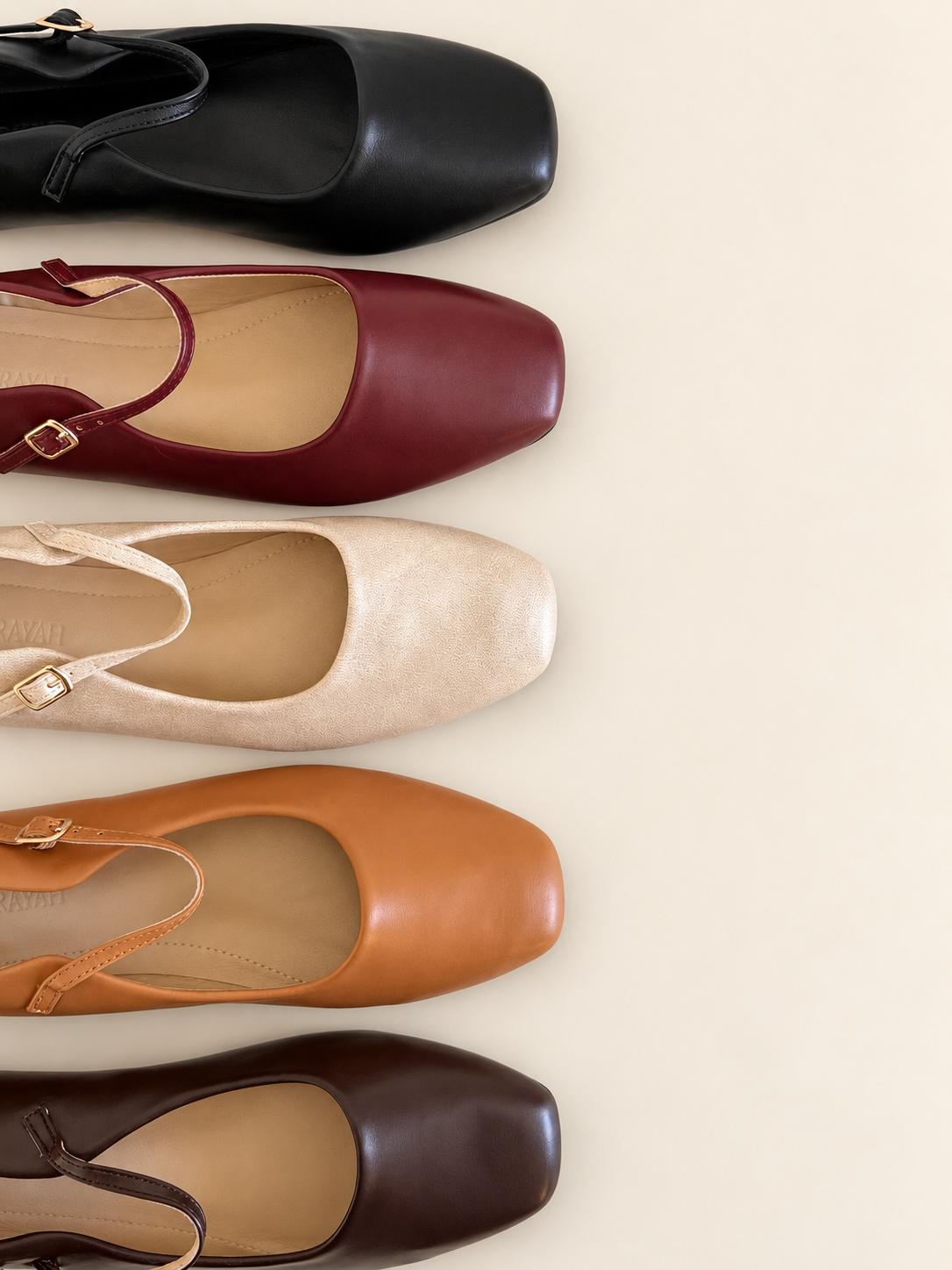 Another Life | PU Almond Maryjane Toe Flat