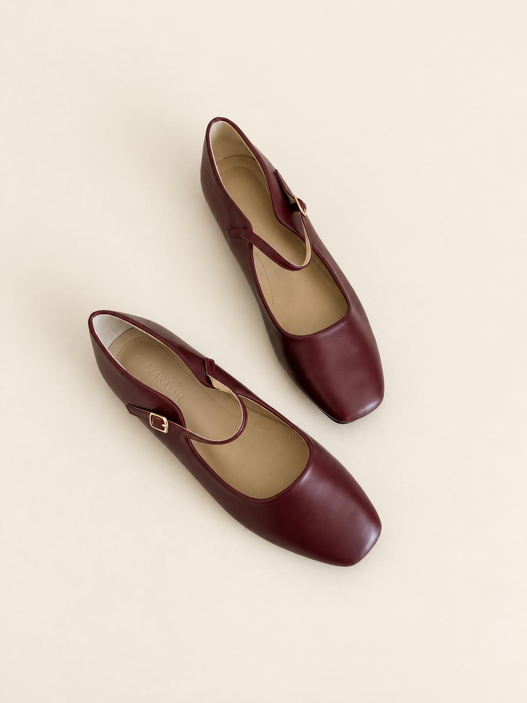 Another Life | PU Almond Maryjane Toe Flat