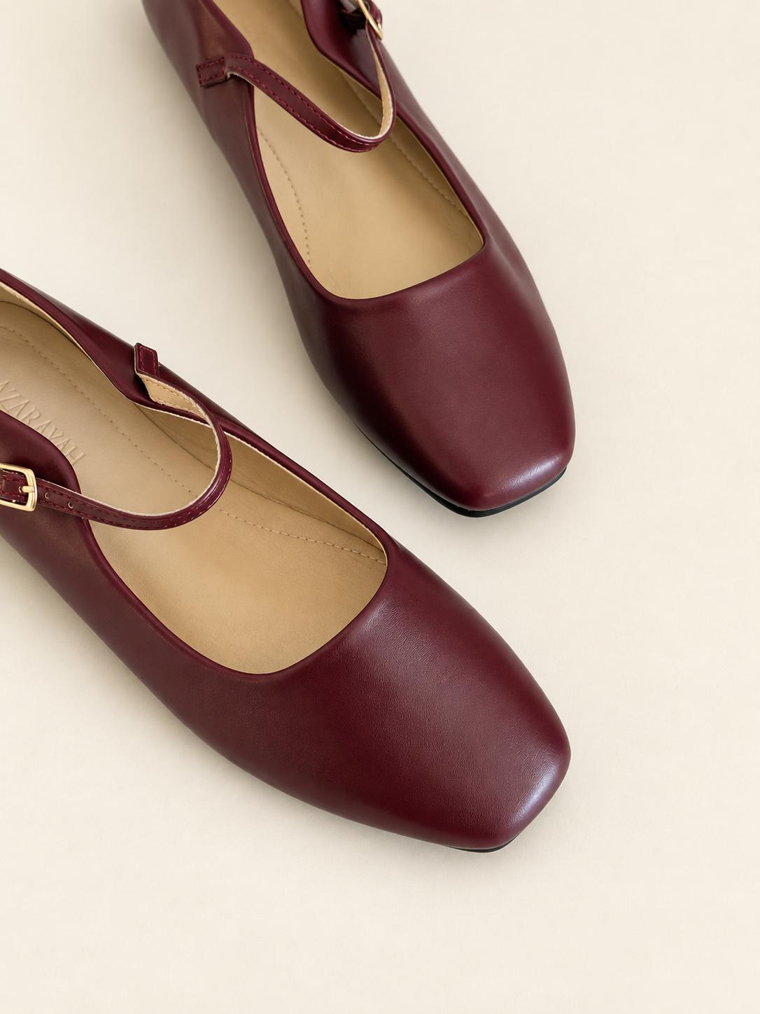 Another Life | PU Almond Maryjane Toe Flat