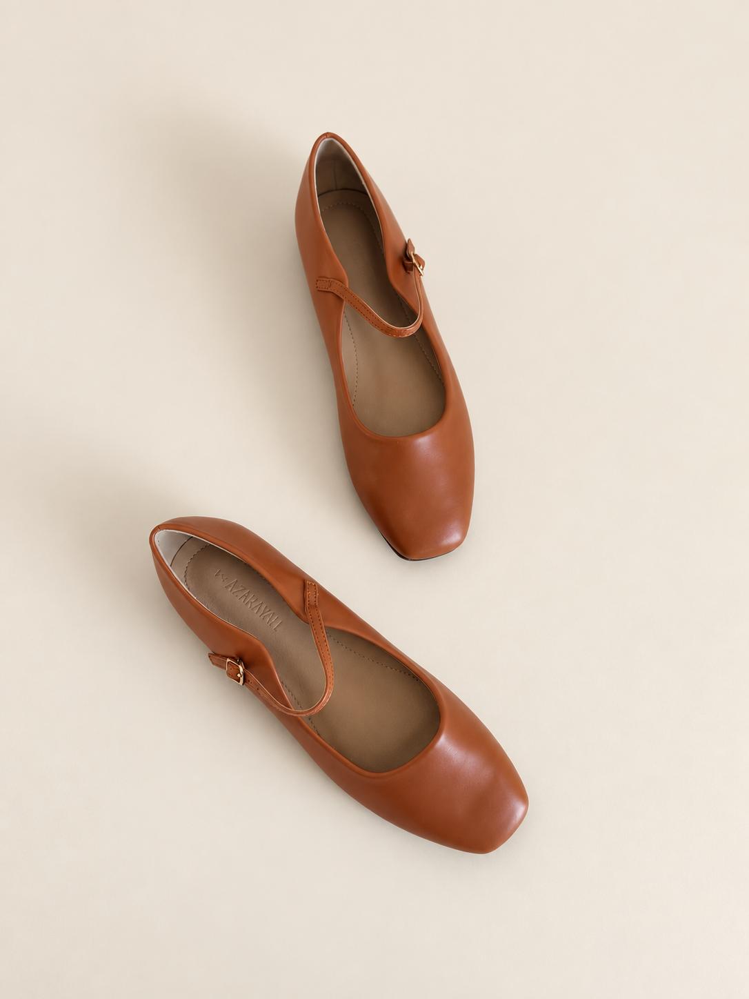 Another Life | PU Almond Maryjane Toe Flat