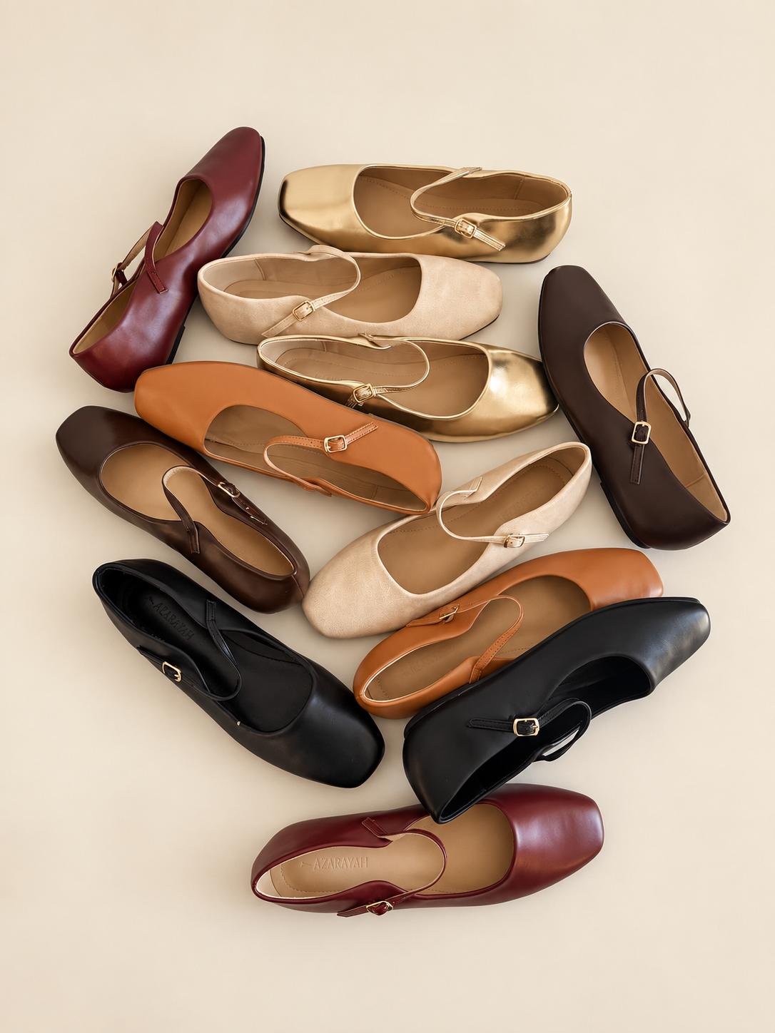 Another Life | PU Almond Maryjane Toe Flat