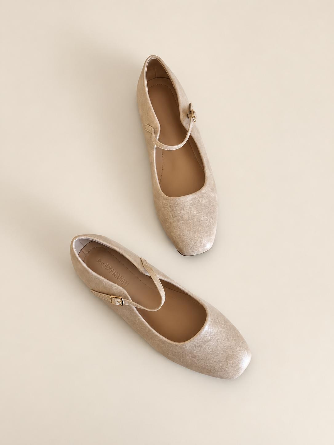 Another Life | PU Almond Maryjane Toe Flat
