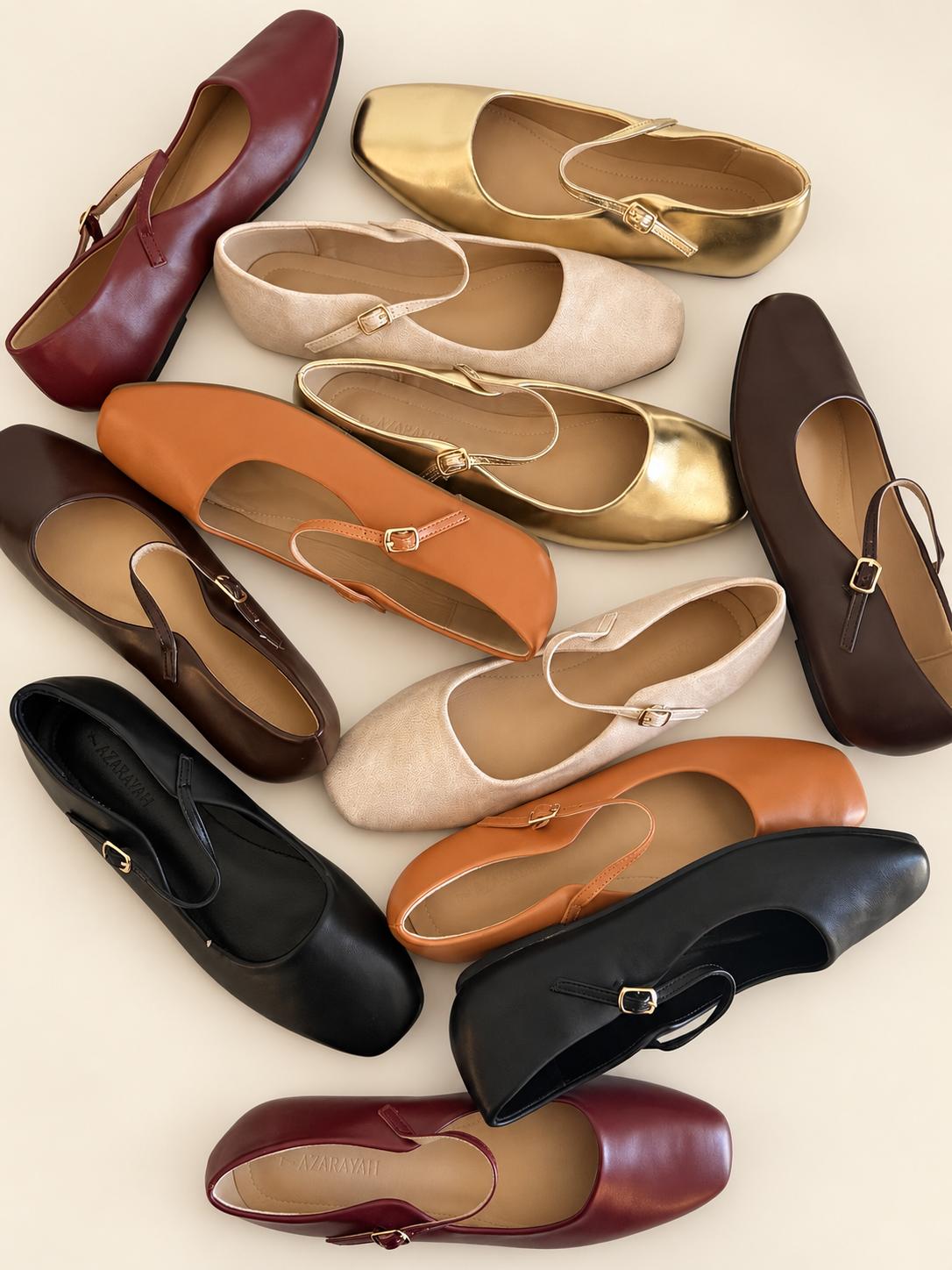 Another Life | PU Almond Maryjane Toe Flat