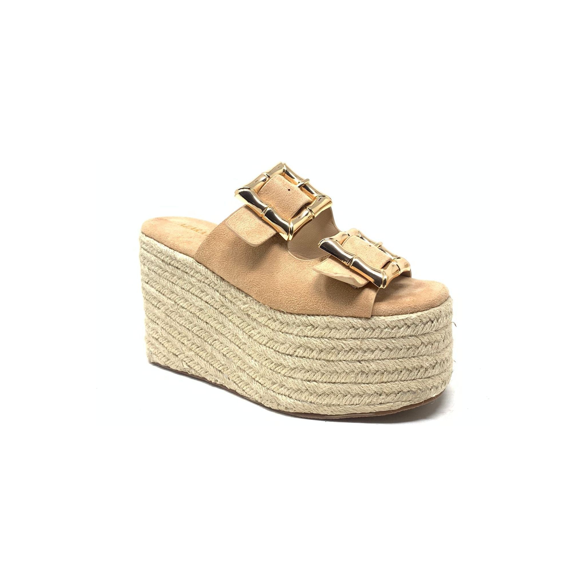 Cometa - Women Espadrille Platform Dual Buckle Wedge