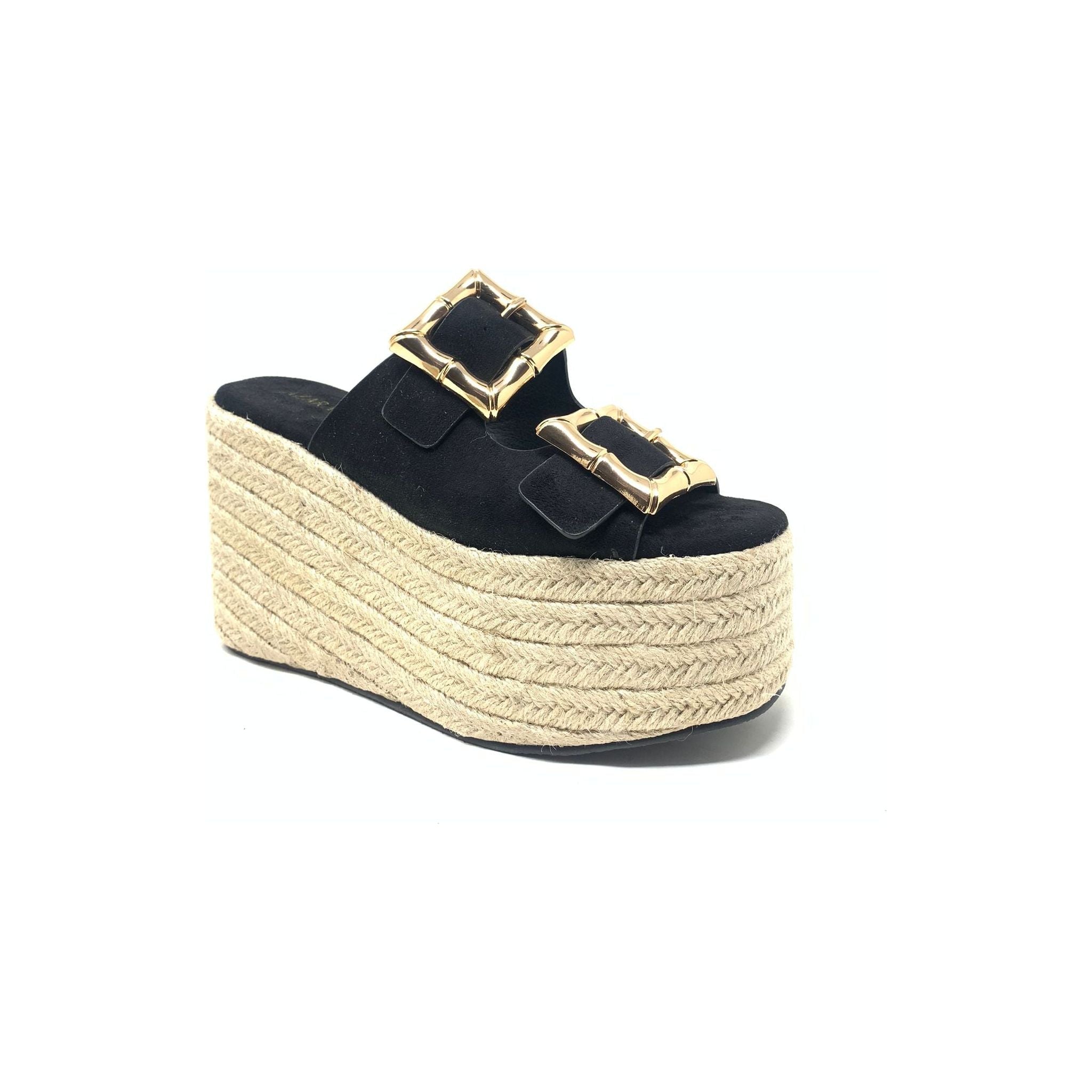 Cometa - Women Espadrille Platform Dual Buckle Wedge