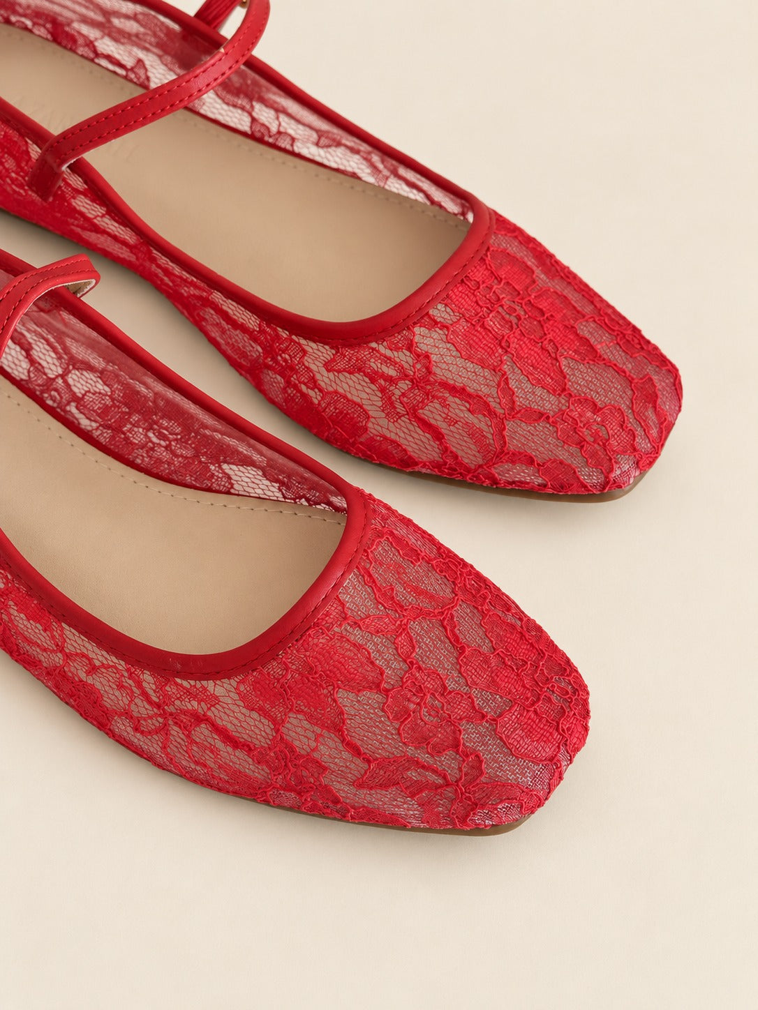 Frixie | Sheer Lace MaryJane Ballet Flat