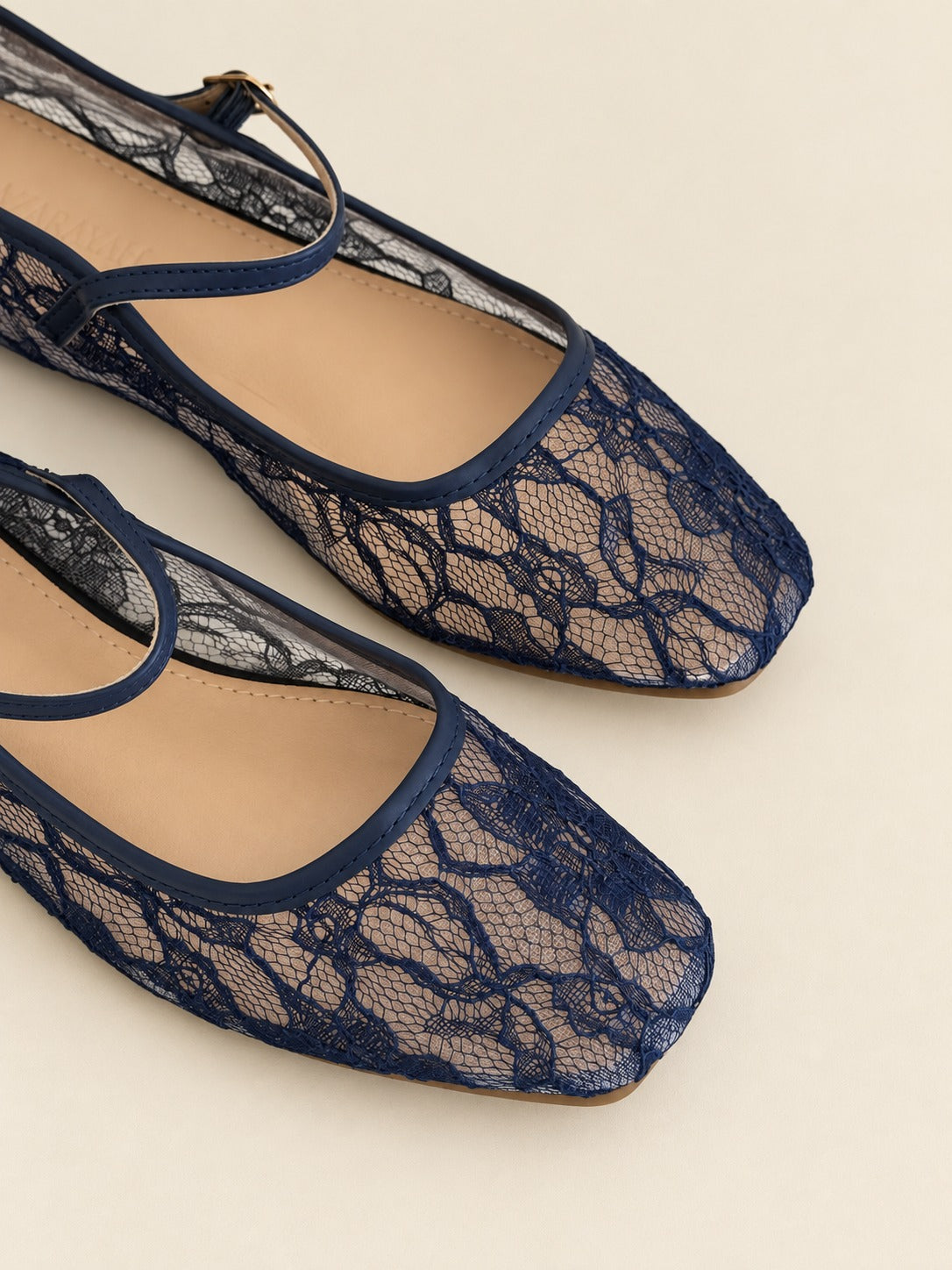 Frixie | Sheer Lace MaryJane Ballet Flat
