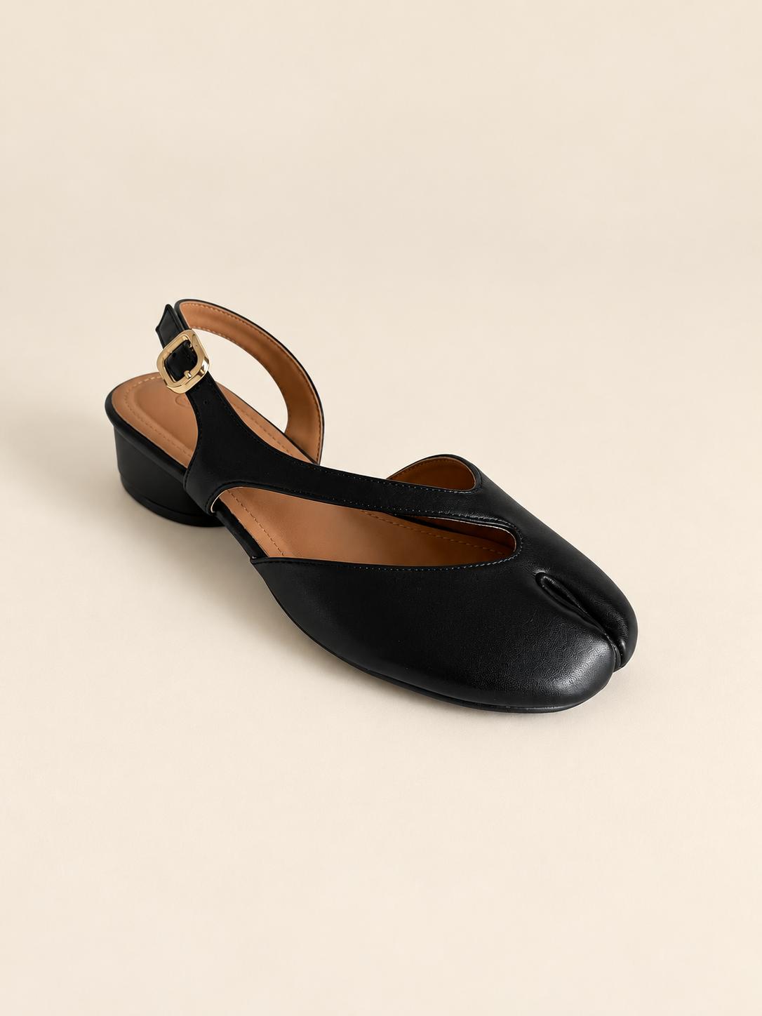 Jolie | Split Tabi Toe Kitty Block Heel