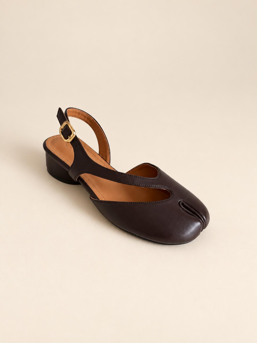 Jolie | Split Tabi Toe Kitty Block Heel
