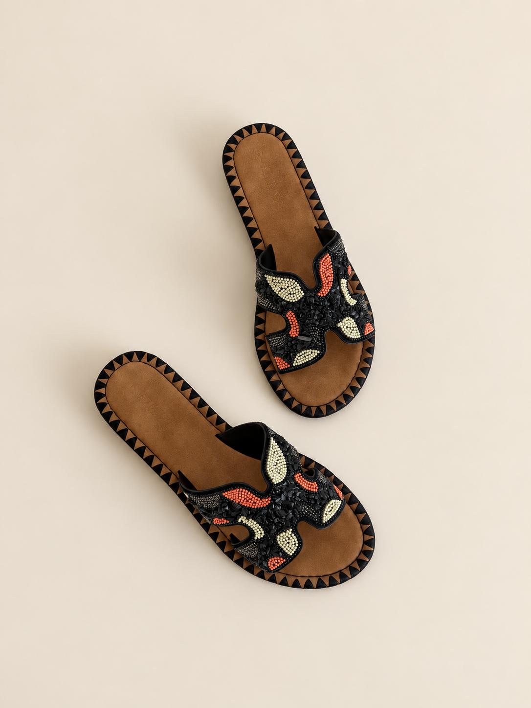 Gaza | Embellished Cutout Sandal