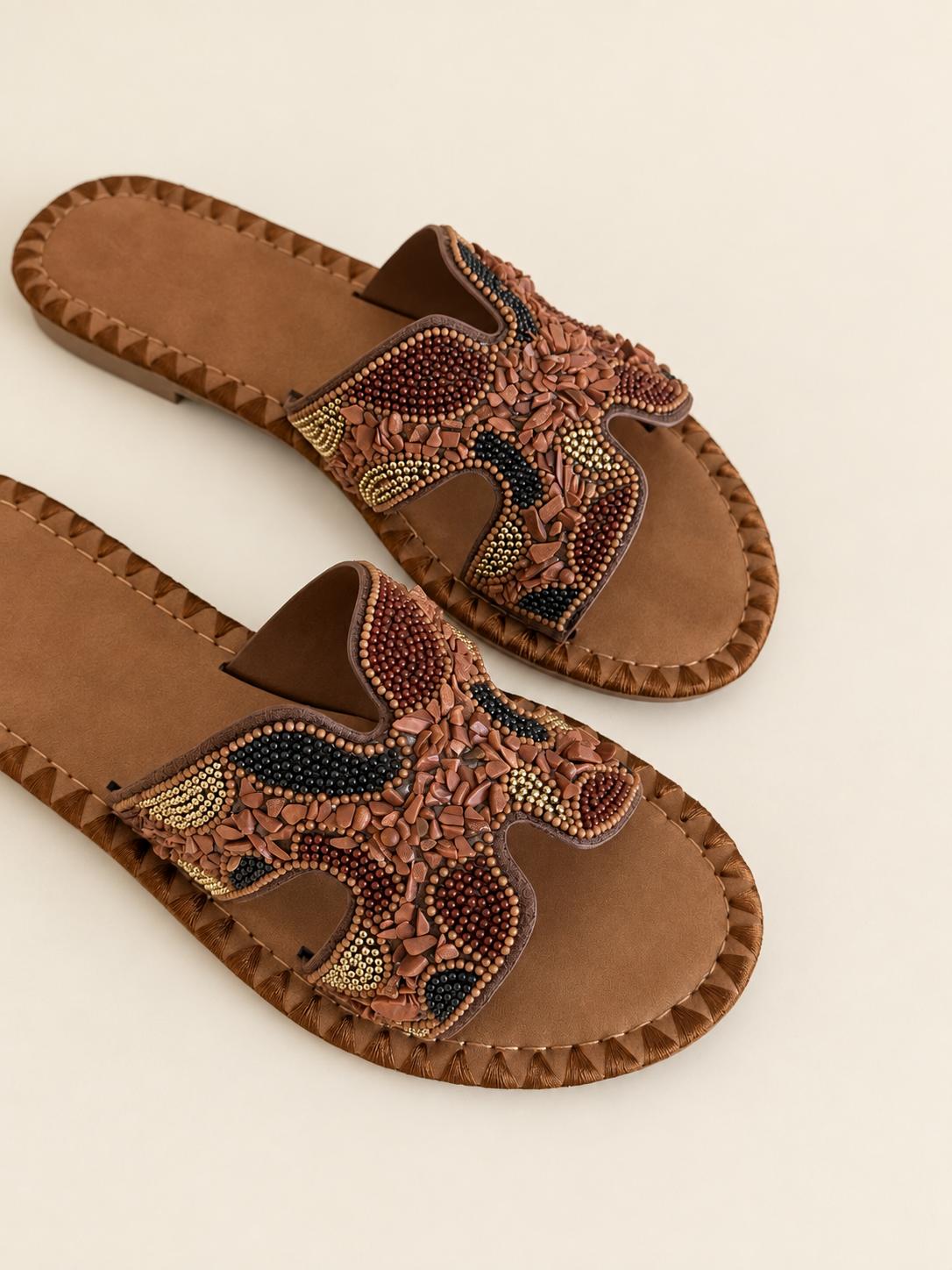 Gaza | Embellished Cutout Sandal