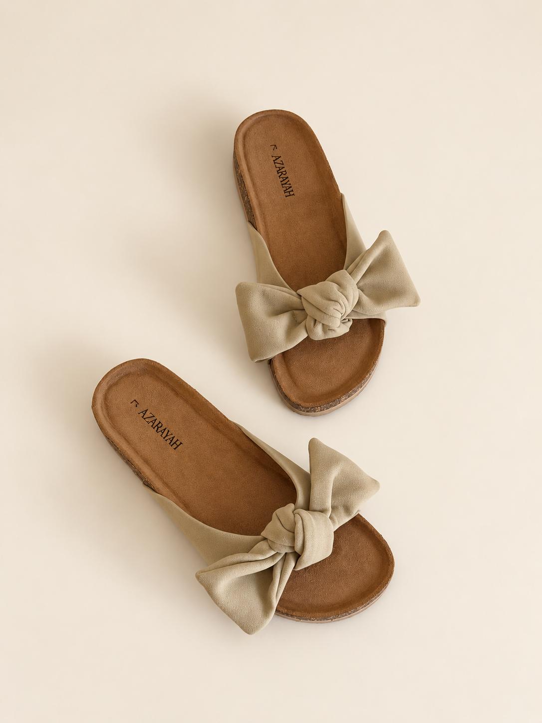 Bumble | Bow Detail Footbed Slide Sandal